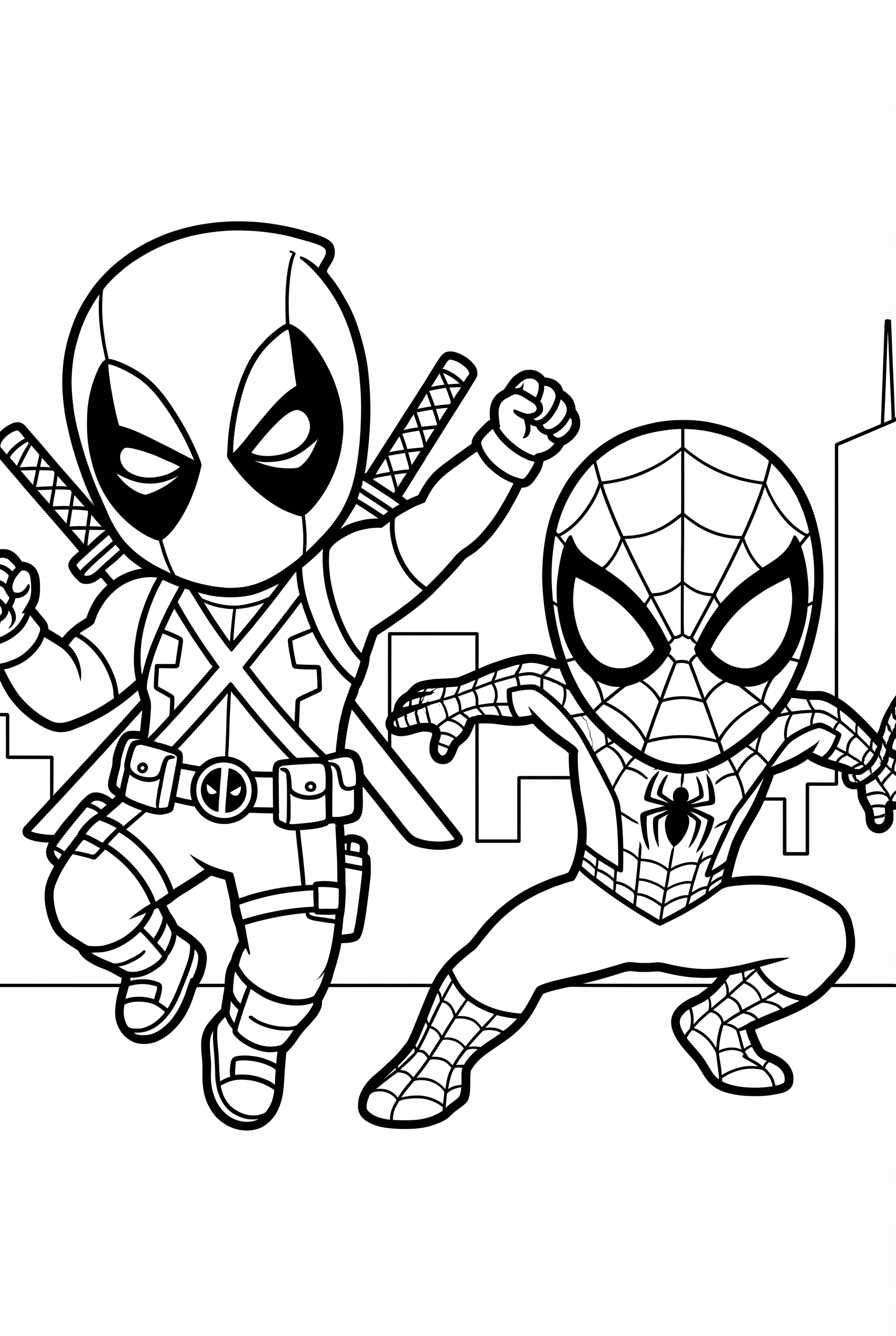Deadpool And Spider-Man Teamwork