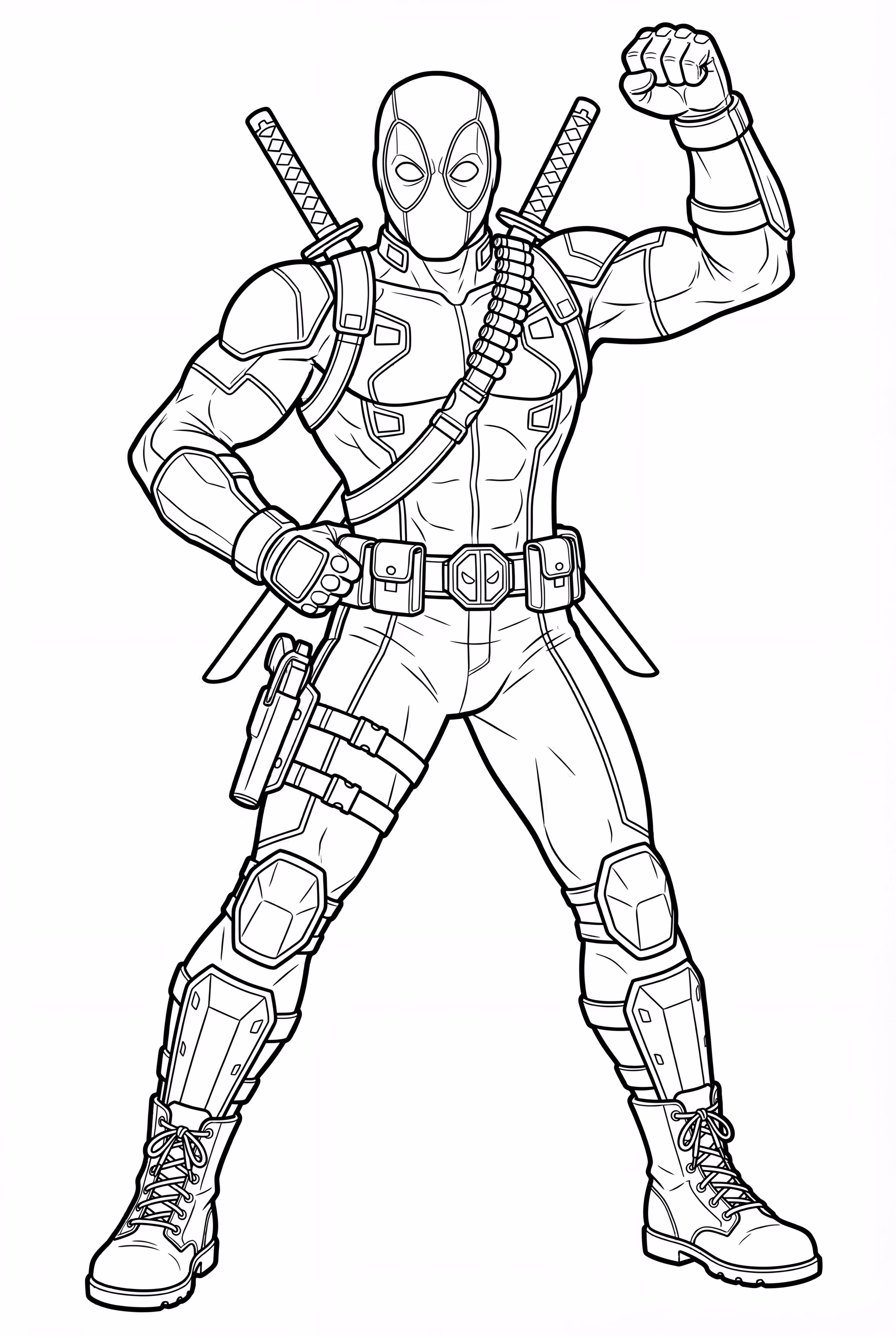 Deadpool In Dynamic Action Pose