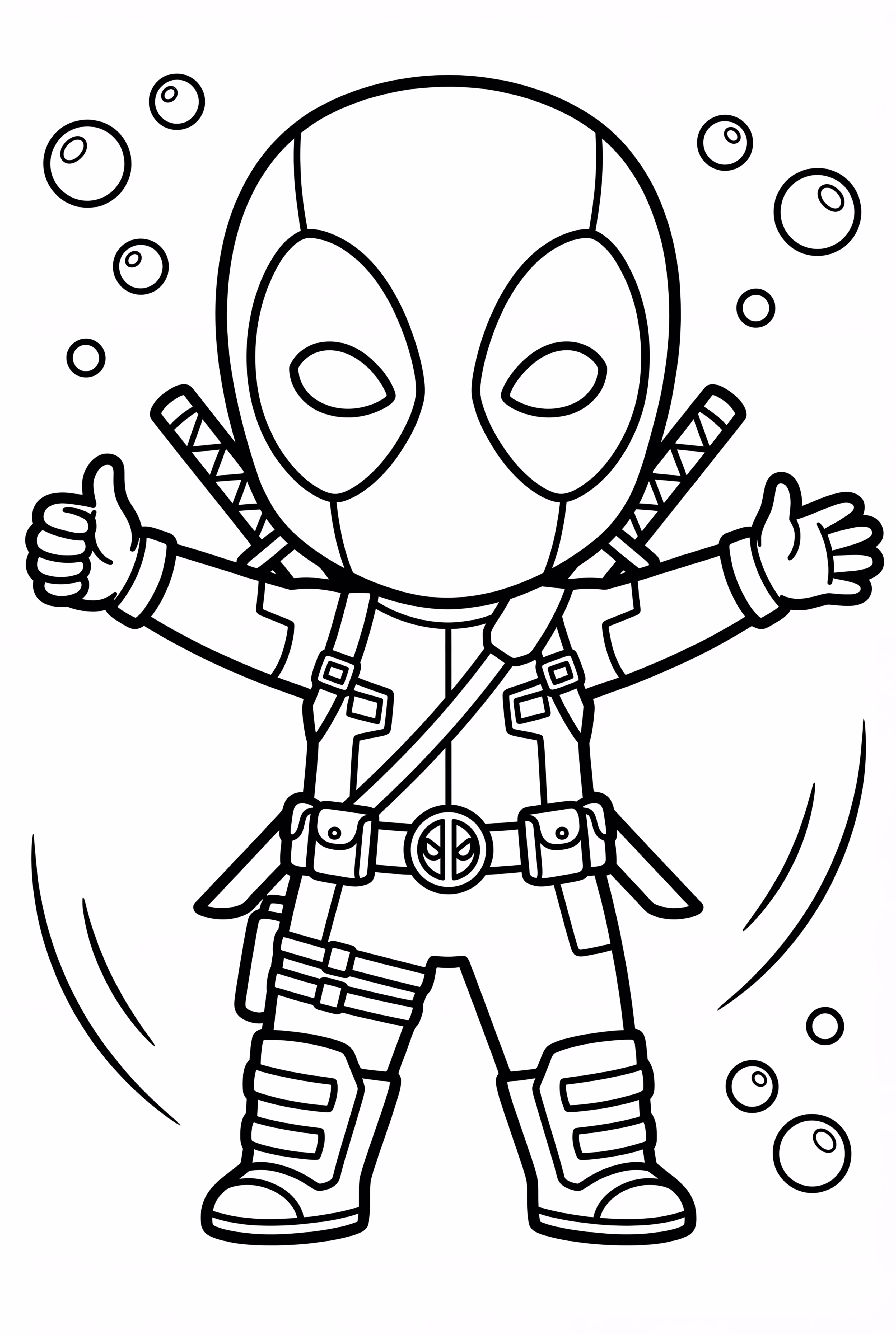 Deadpool In Graffiti Art Style