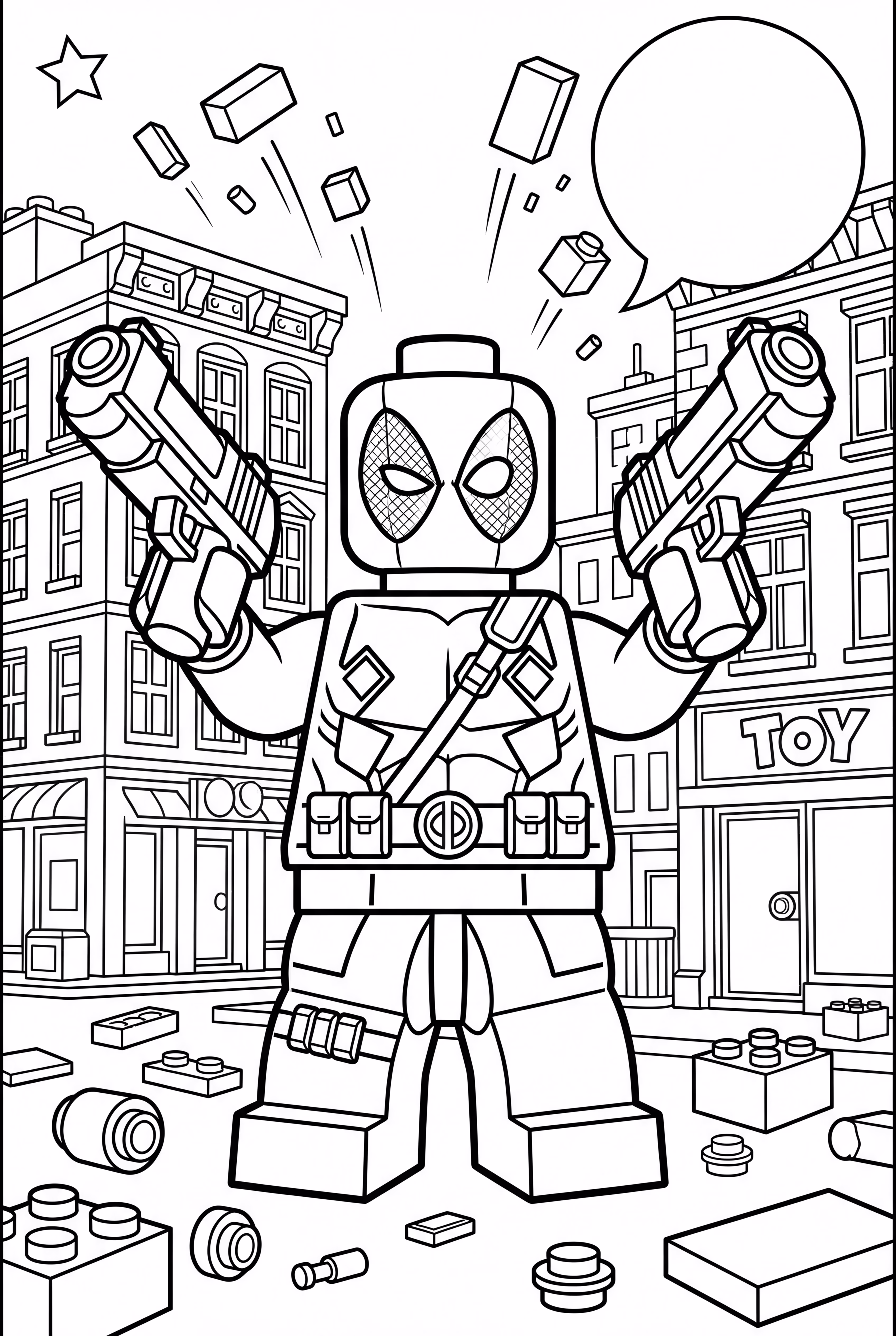 Deadpool Lego City Battle