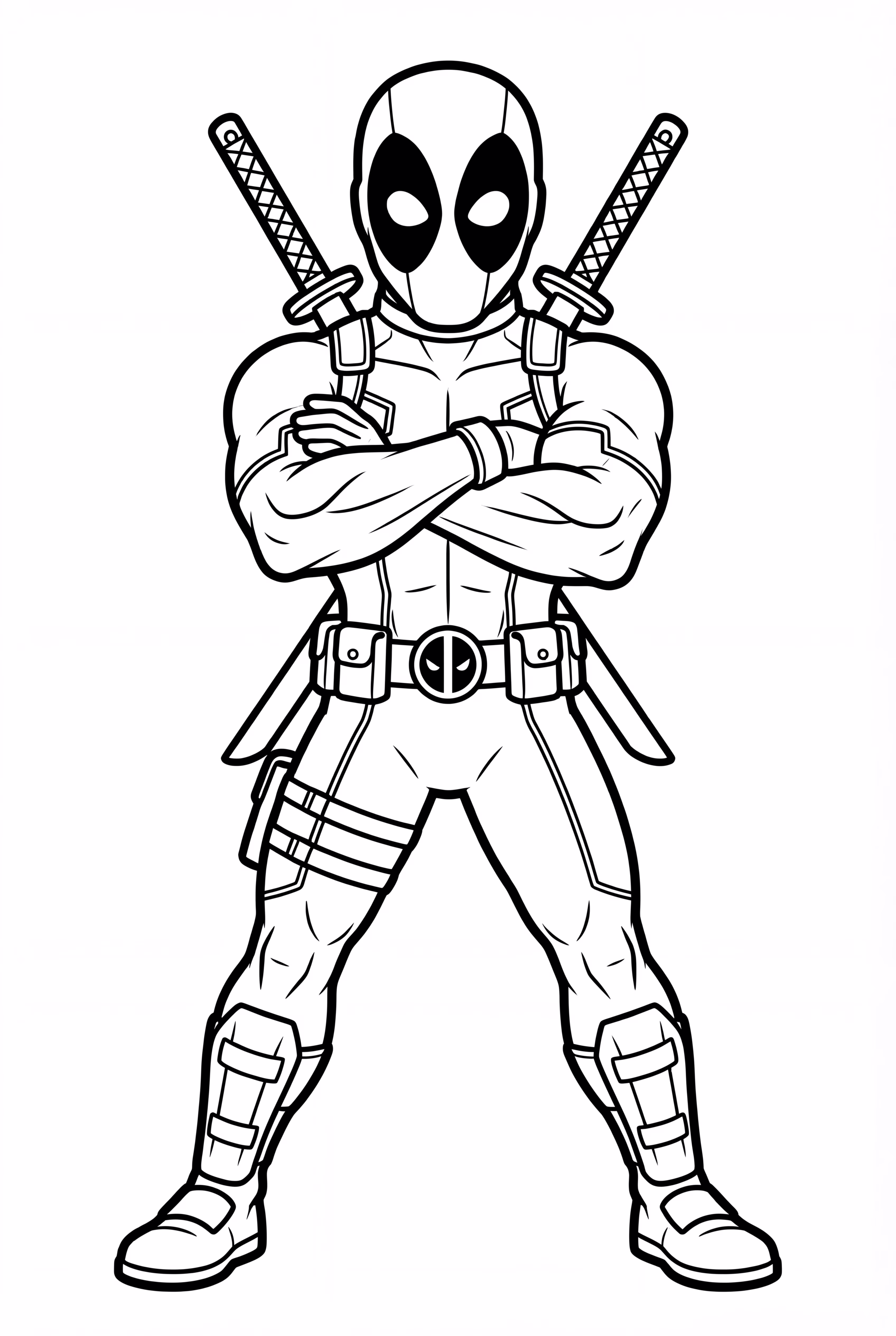 Deadpool With Twin Swords