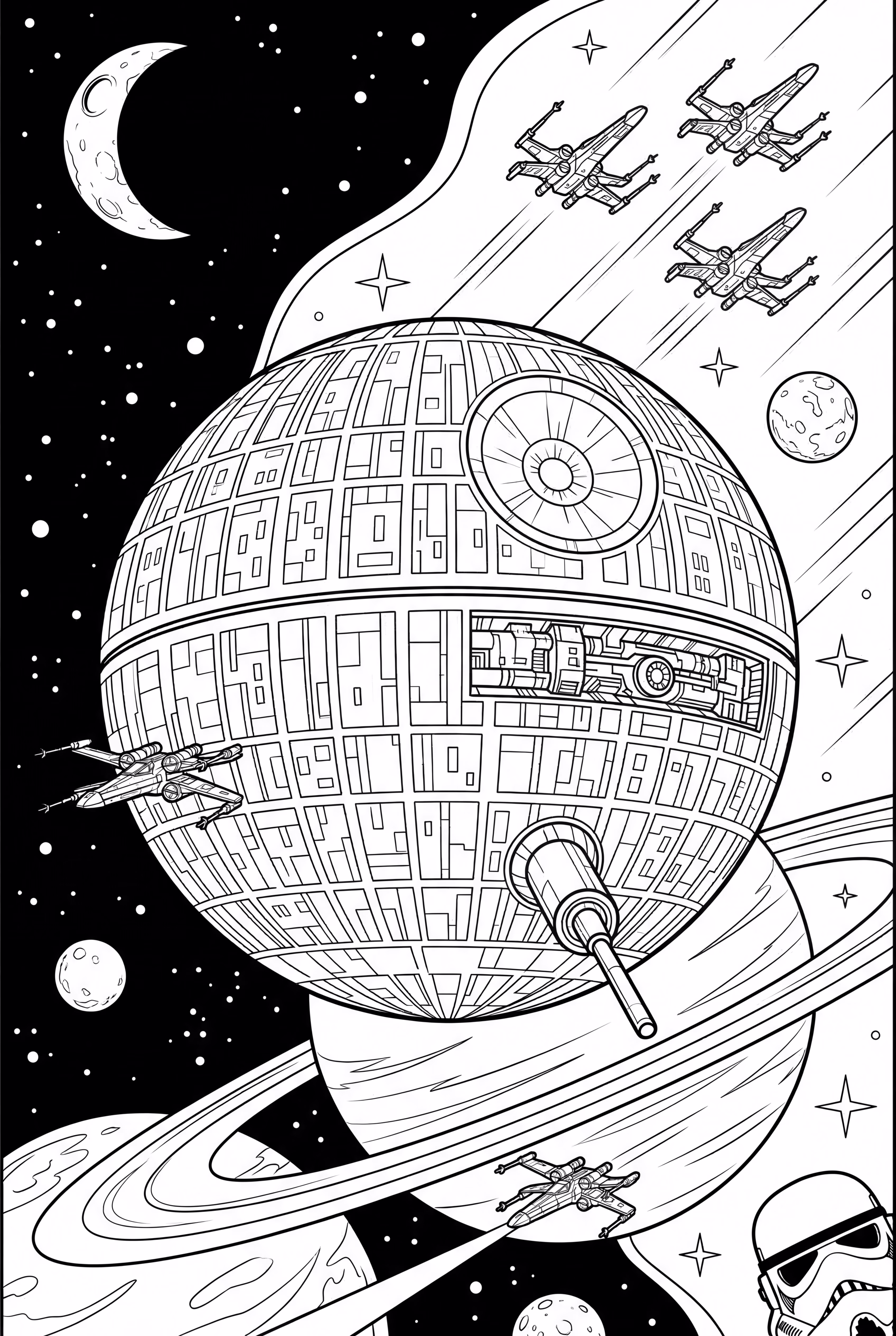 Étoile de la Mort dans une aventure Sci-Fi