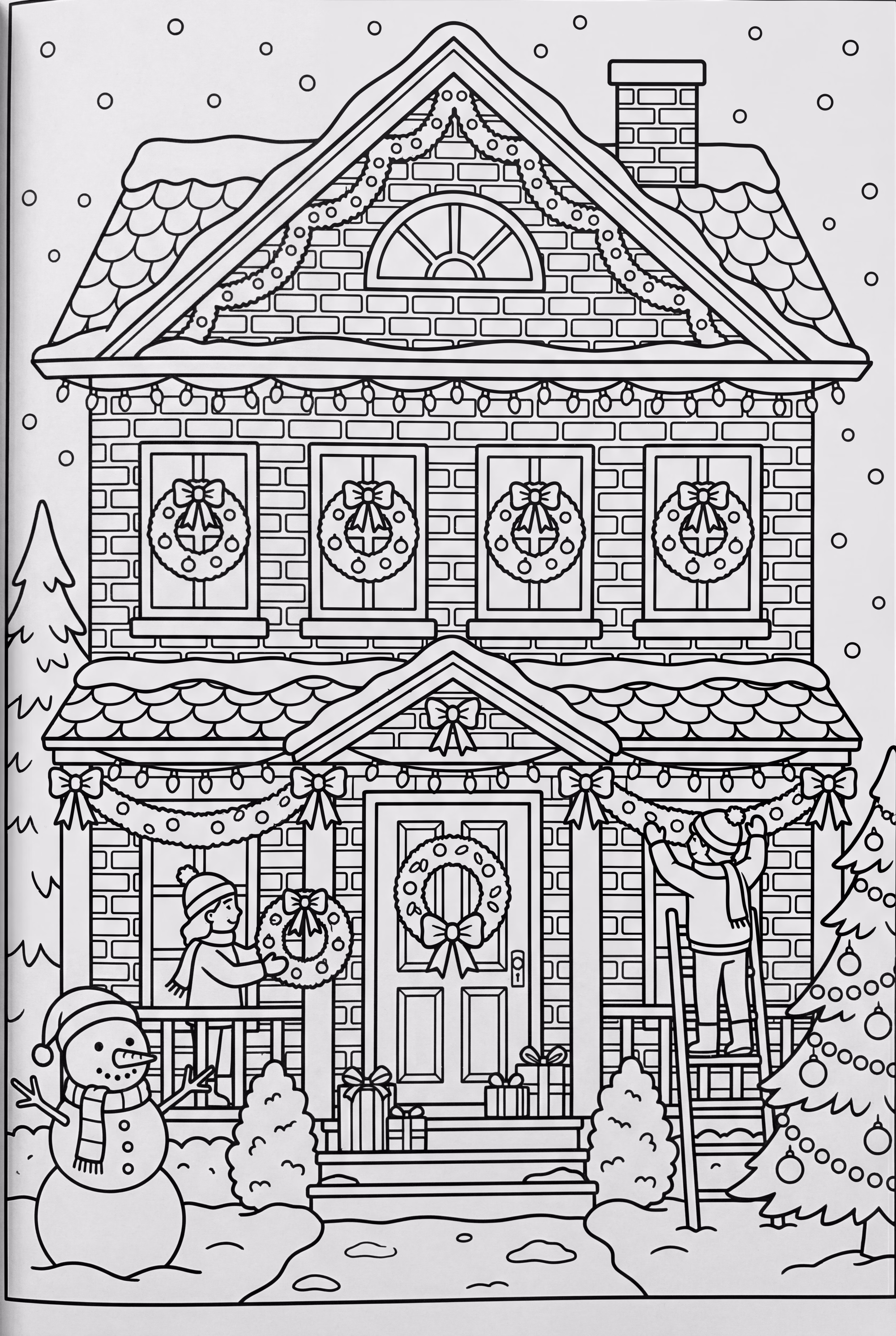 Decorating a House for Christmas