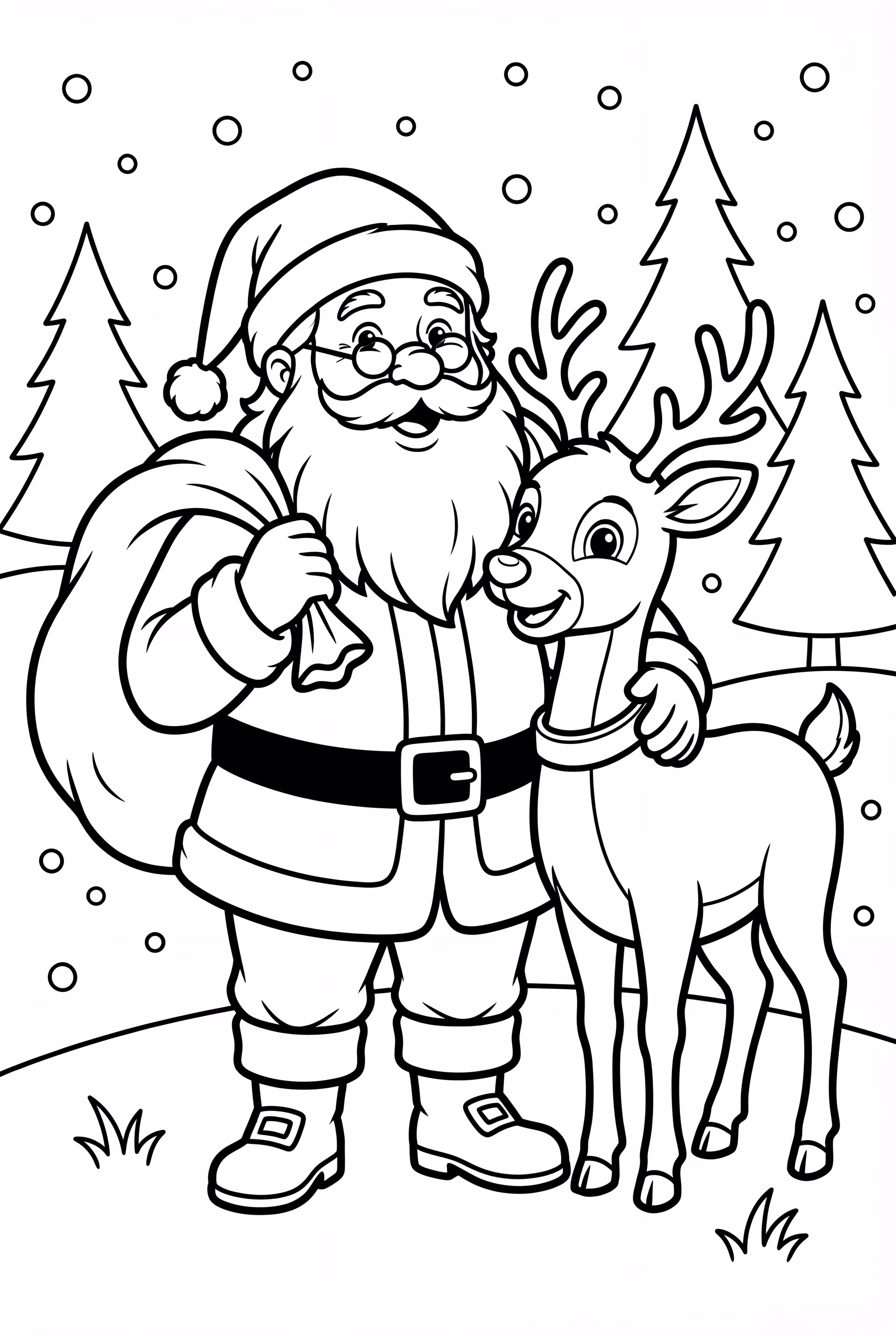 Deer Meeting Santa