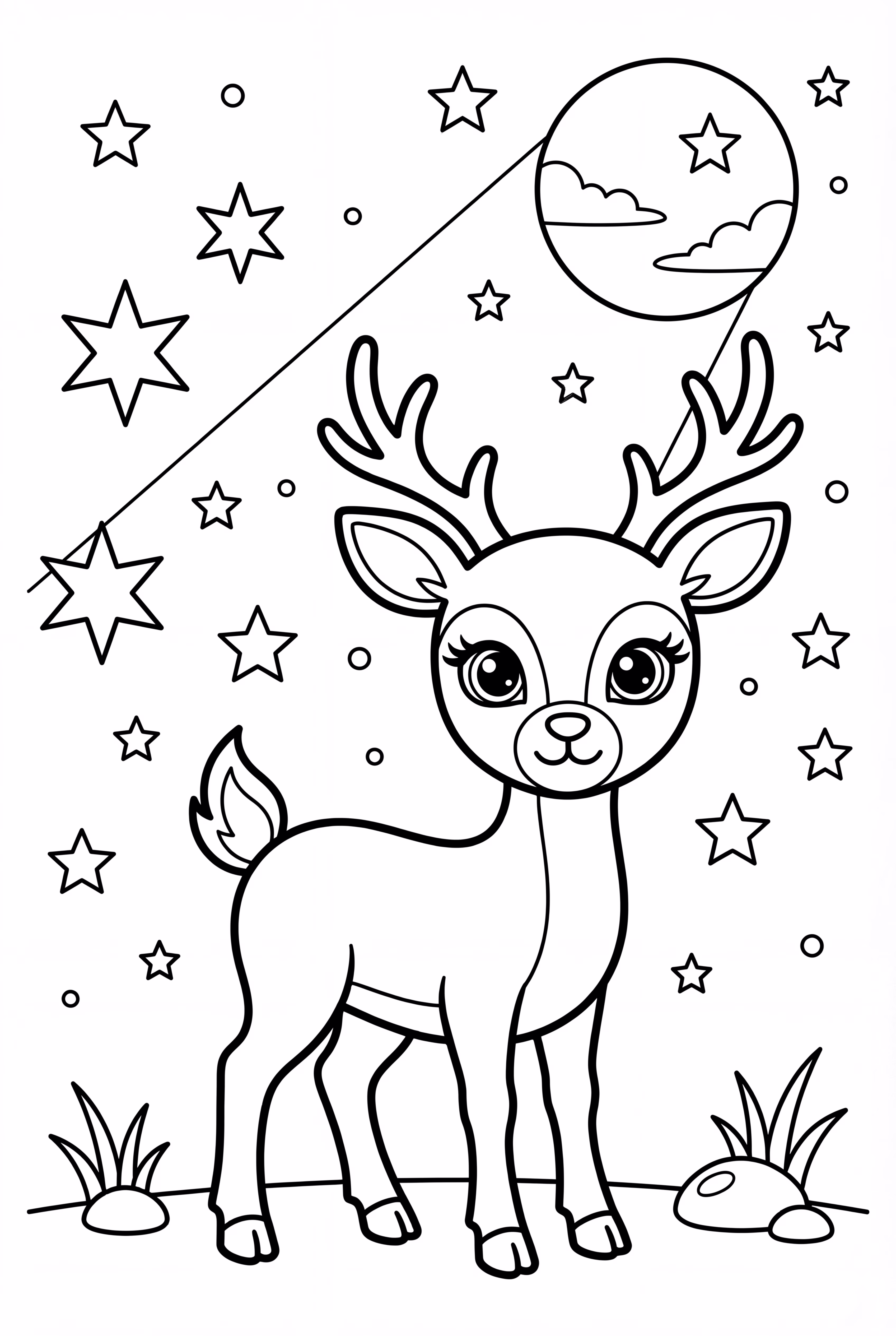 Deer Under Starlight