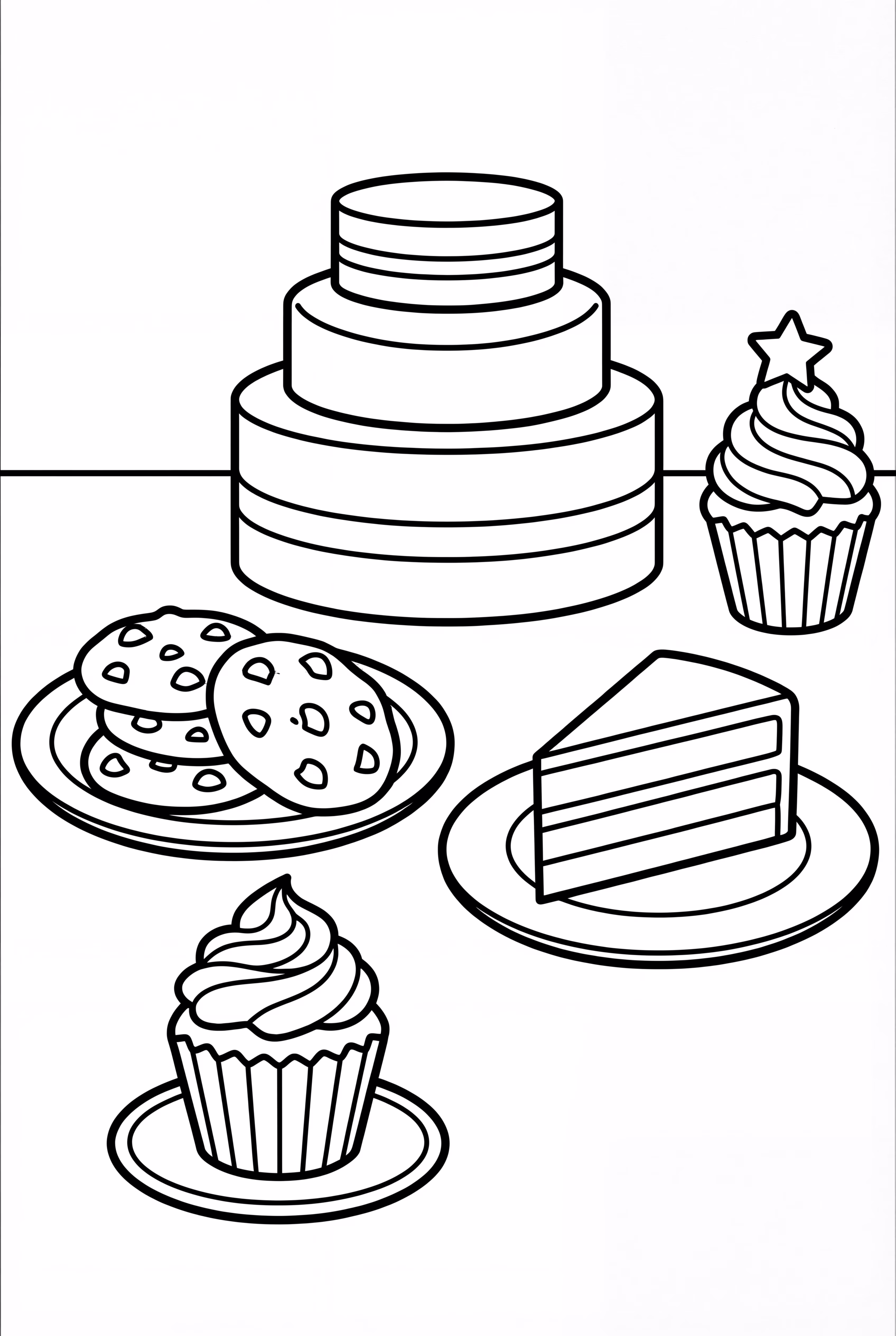 Dessert Selection On Holiday Table