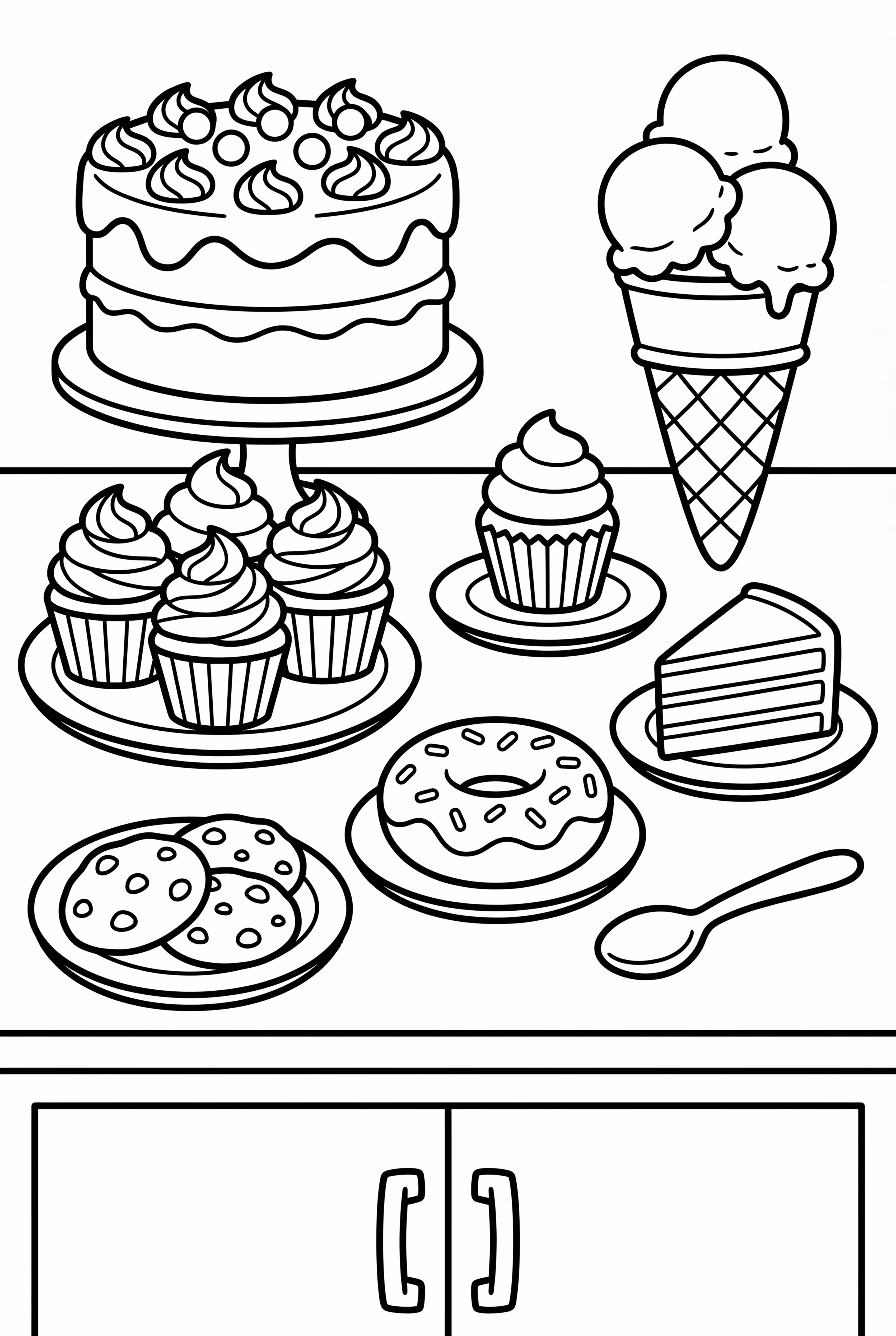 Dessert Spread On Kitchen Counter