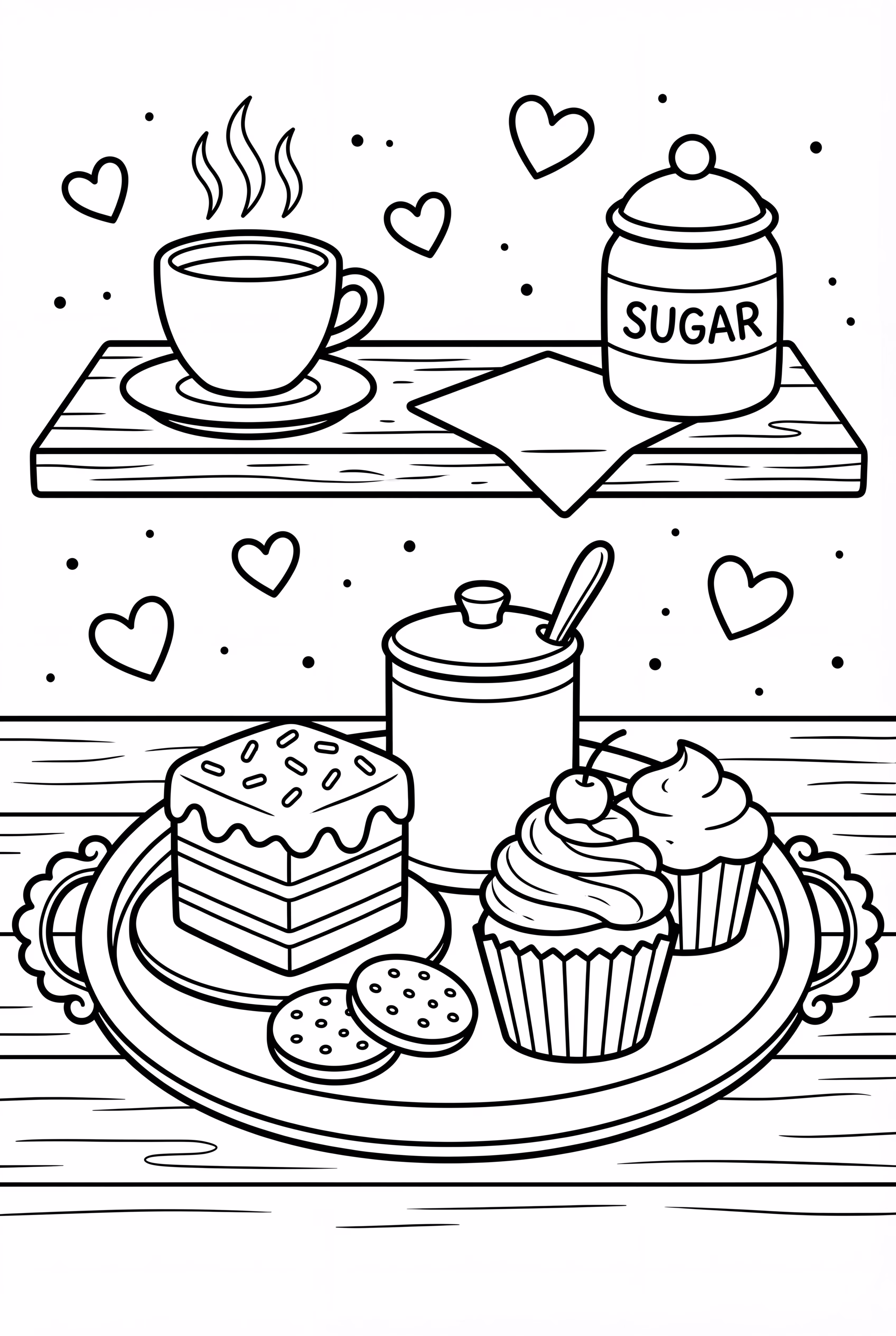 Dessert Tray At Coffee House