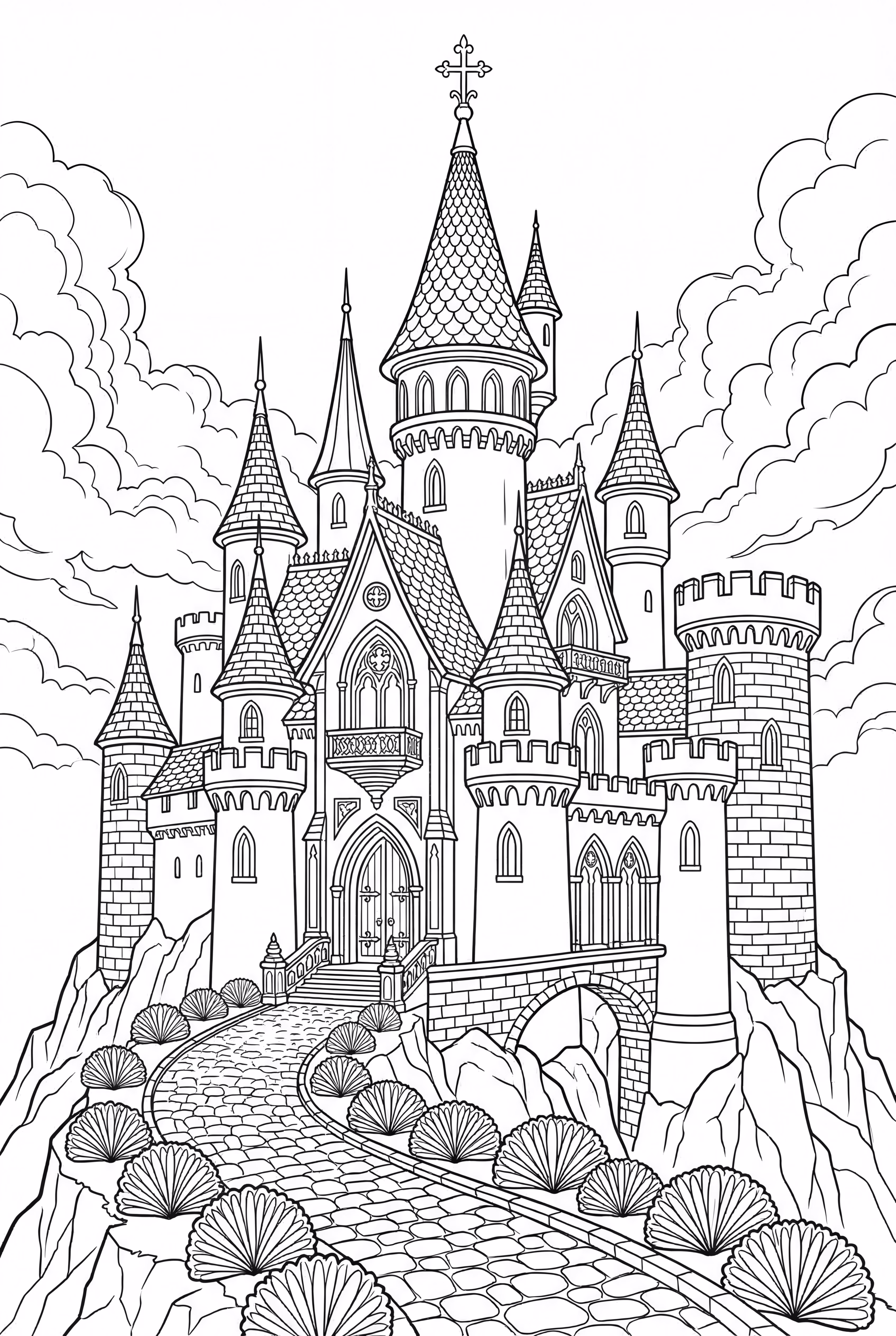 Castillo Detallado Para Adultos Arquitectura