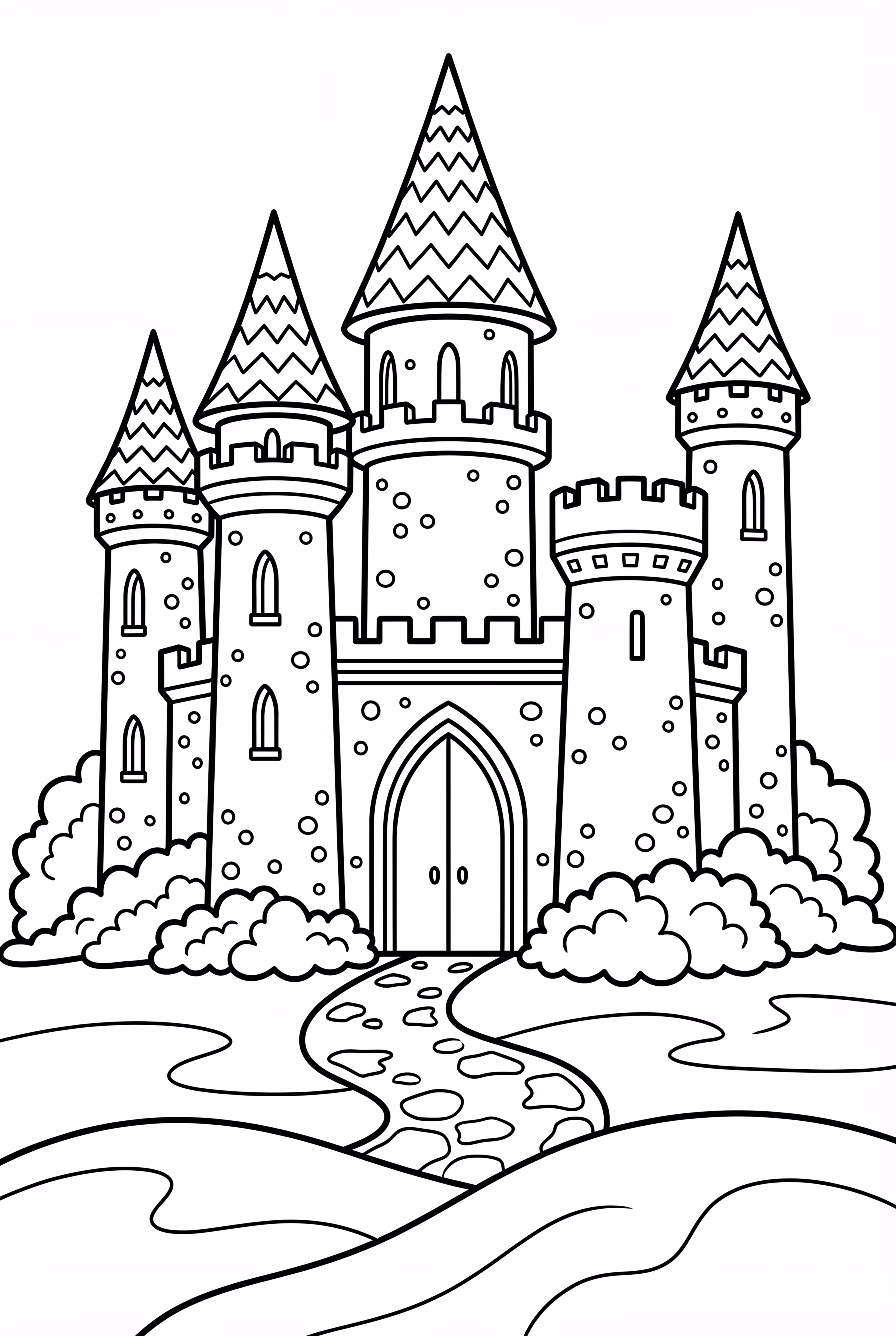 Detailed Castle For Adults Stained Glass