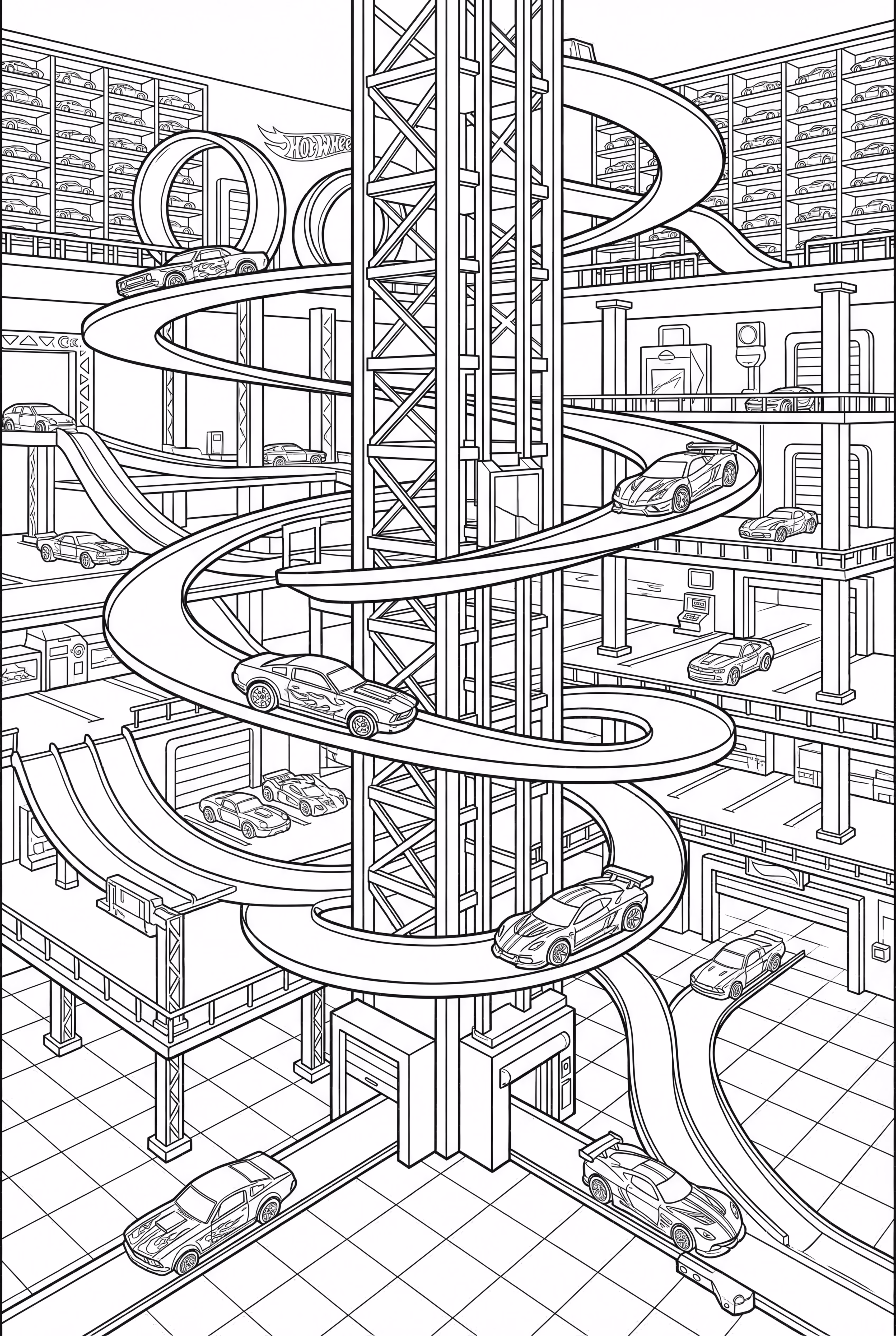 Garagem Definitiva Hot Wheels Detalhada