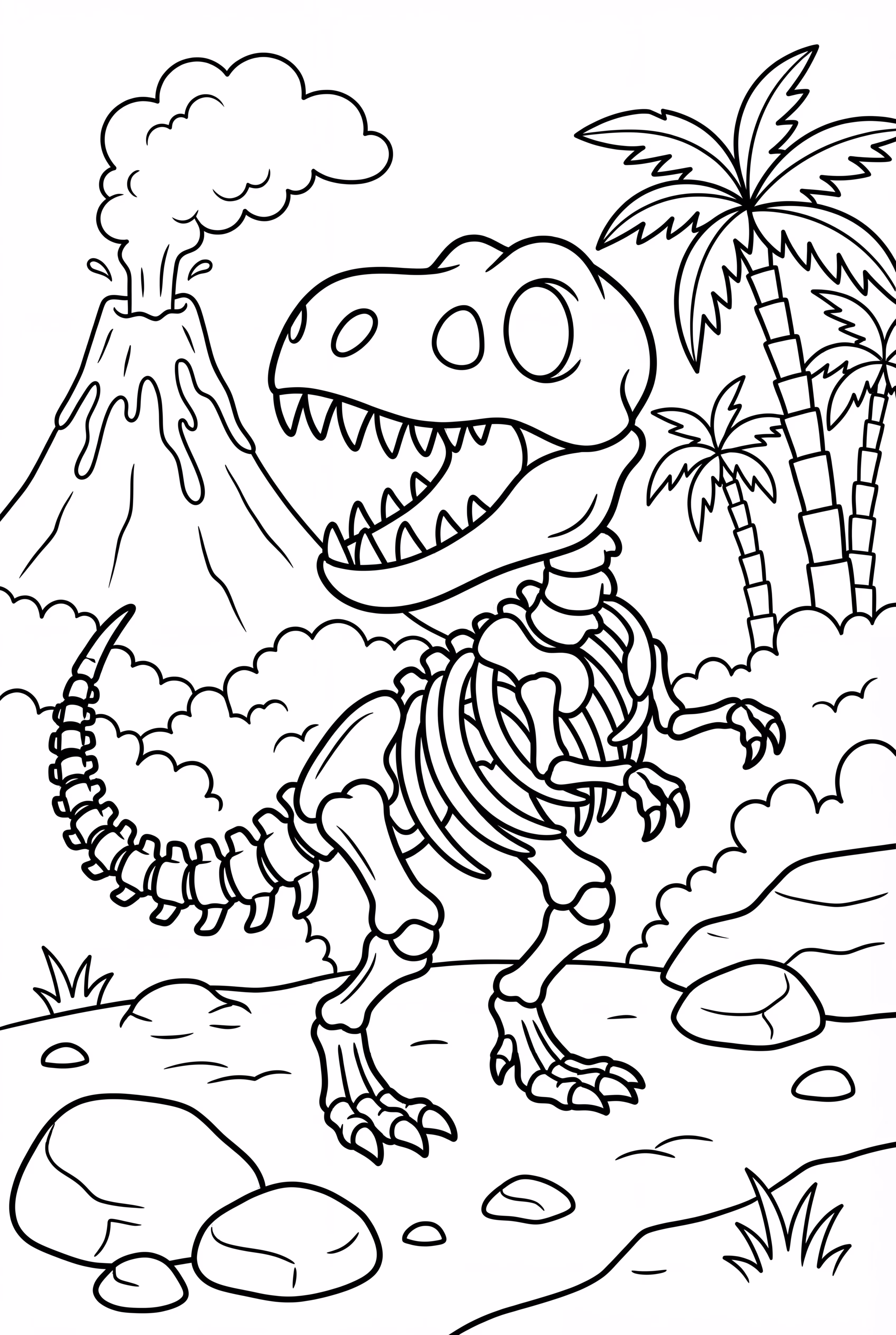 Detailed T-Rex Skeleton