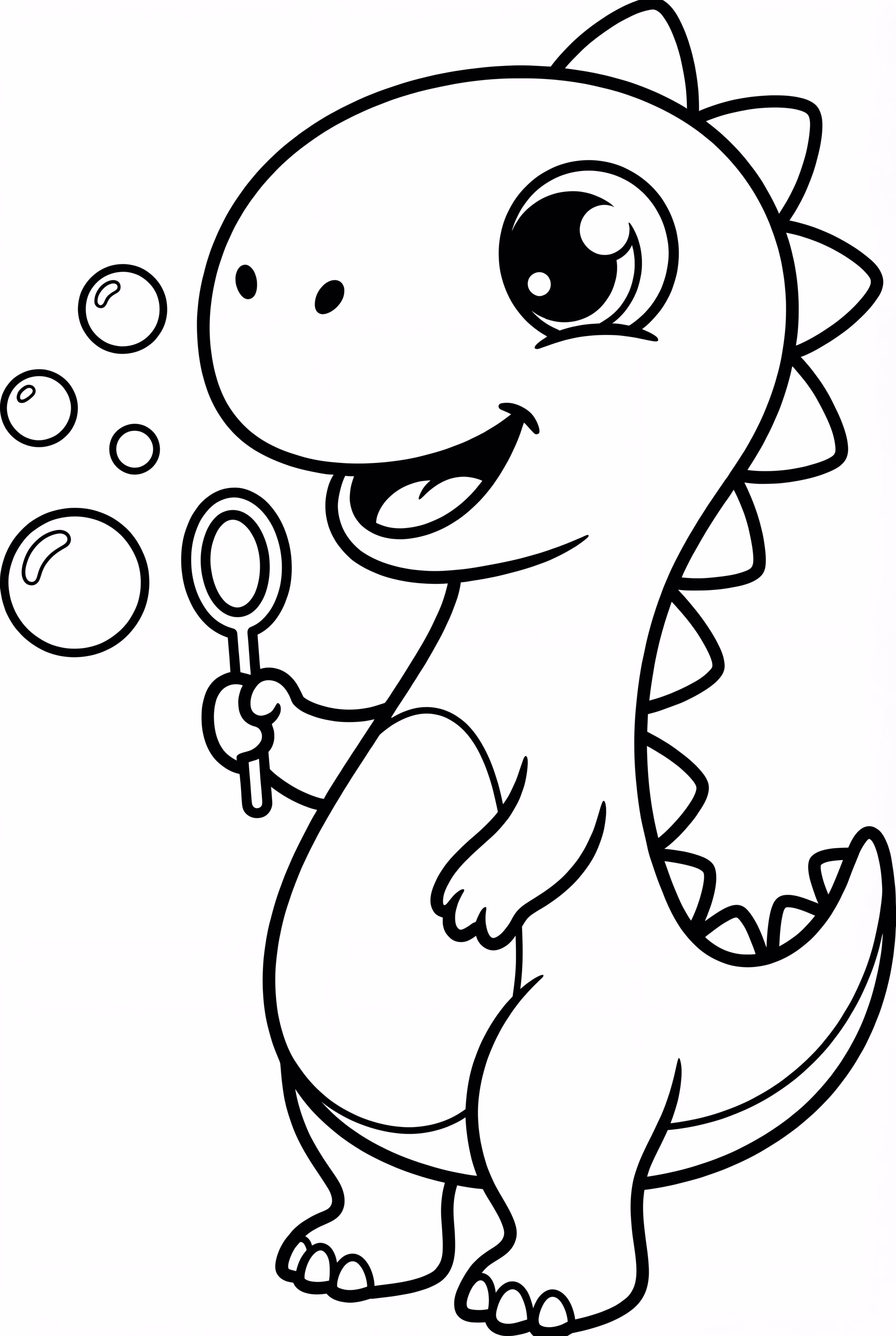 Dinosaur Blowing Bubbles