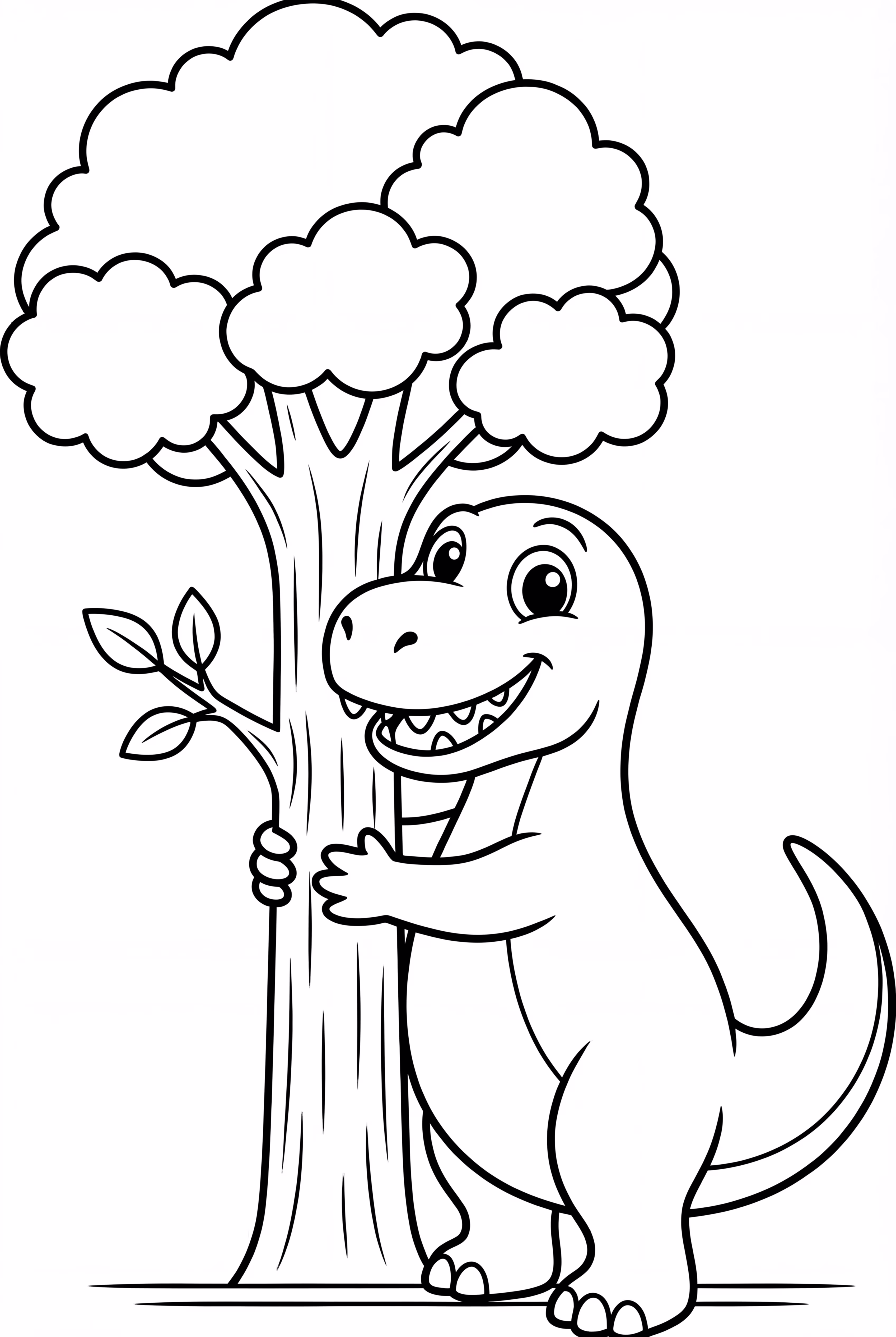 Dinosaur Hugging Tree