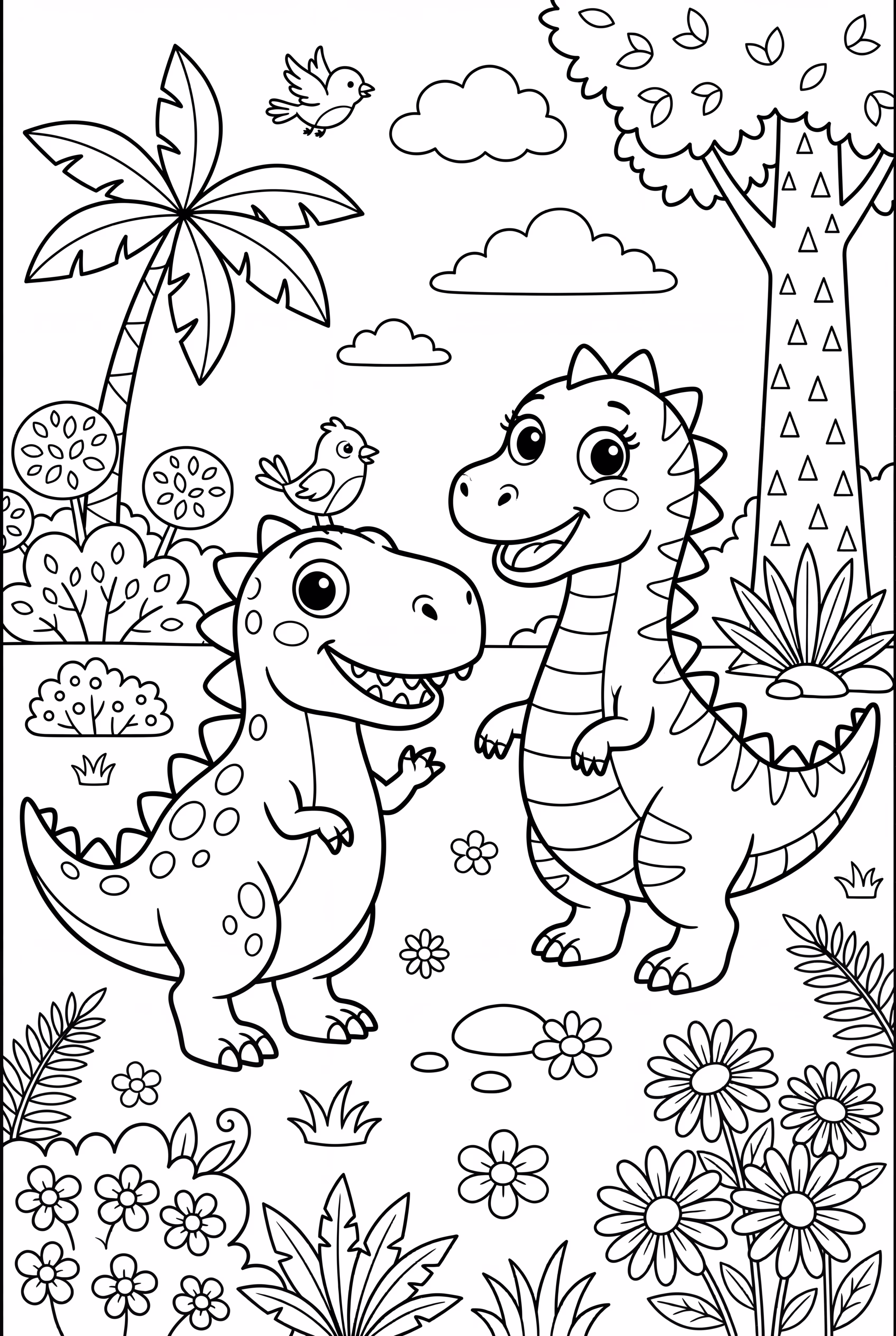 Dinosaur Making Friends