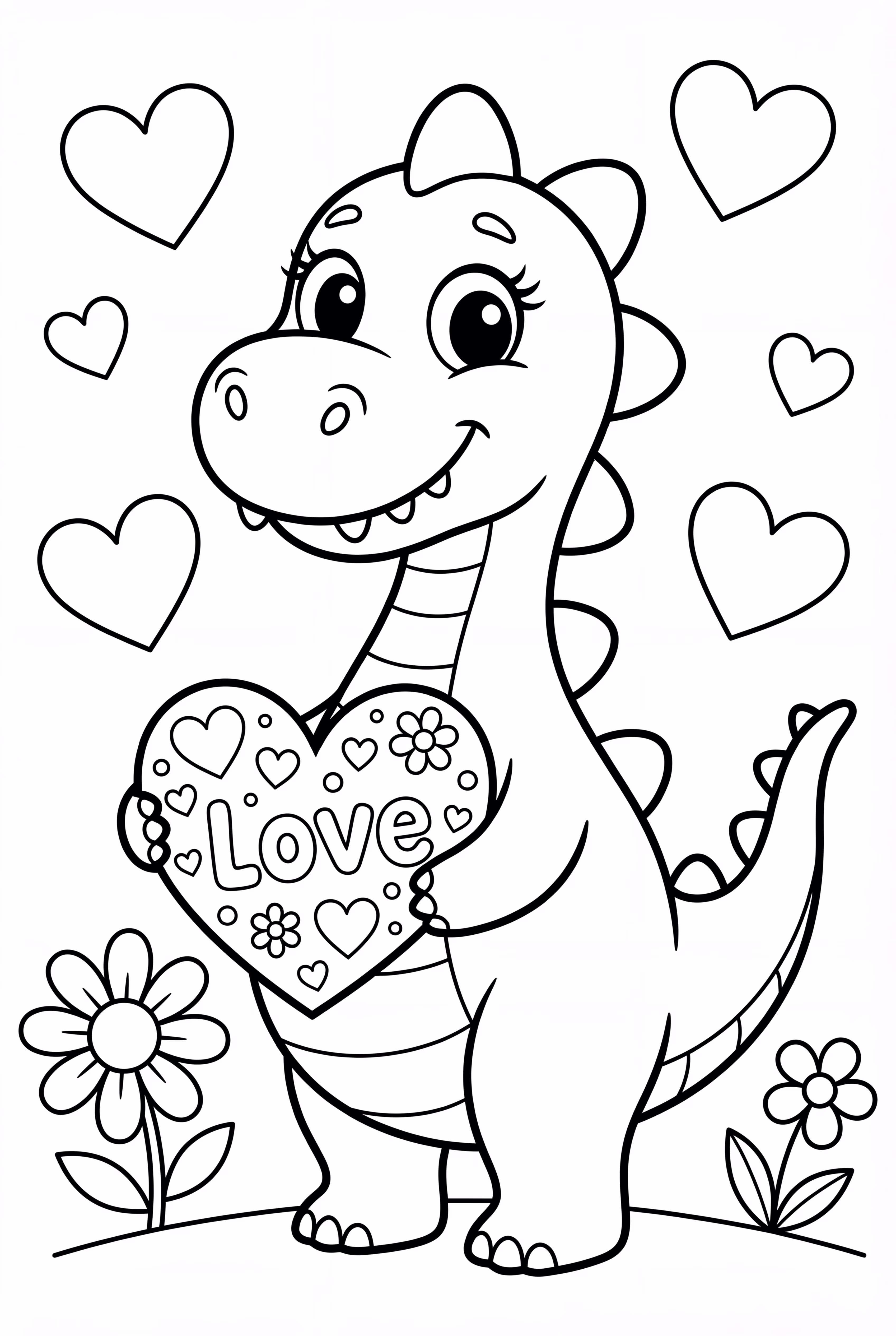 Dinosaurier Valentinsherz