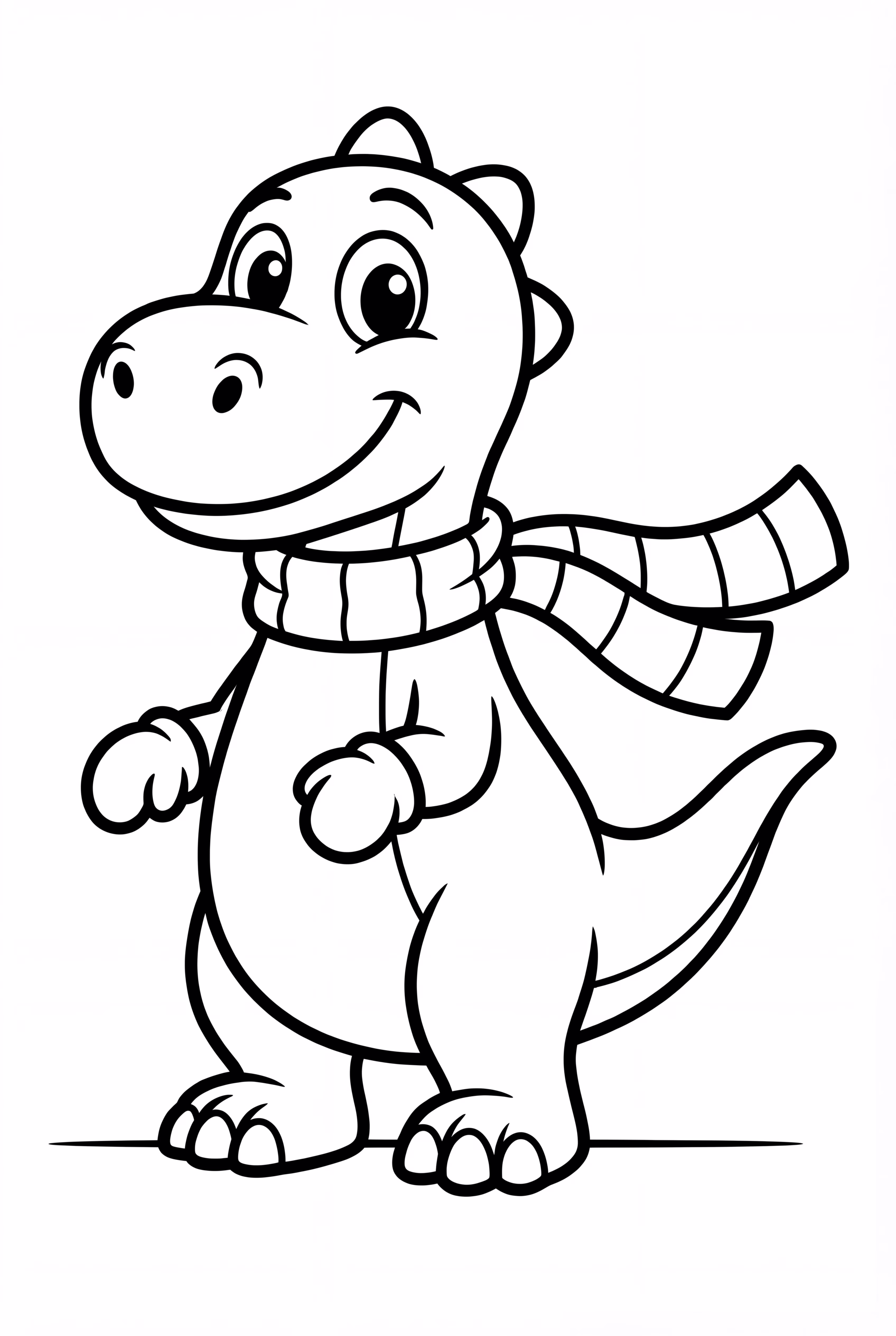 Dinosaur Wearing Scarf