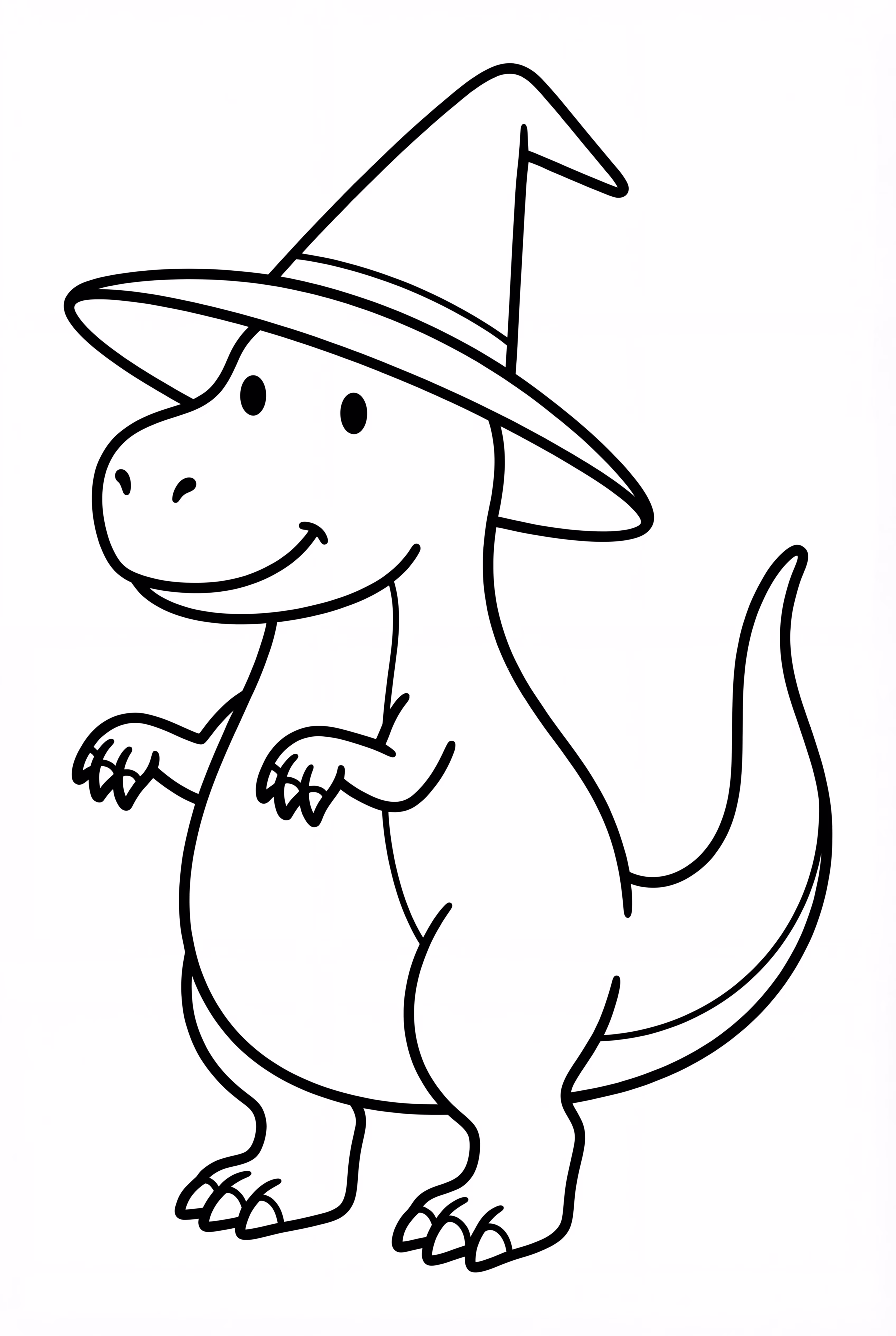 Dinosaur Wearing Witch Hat