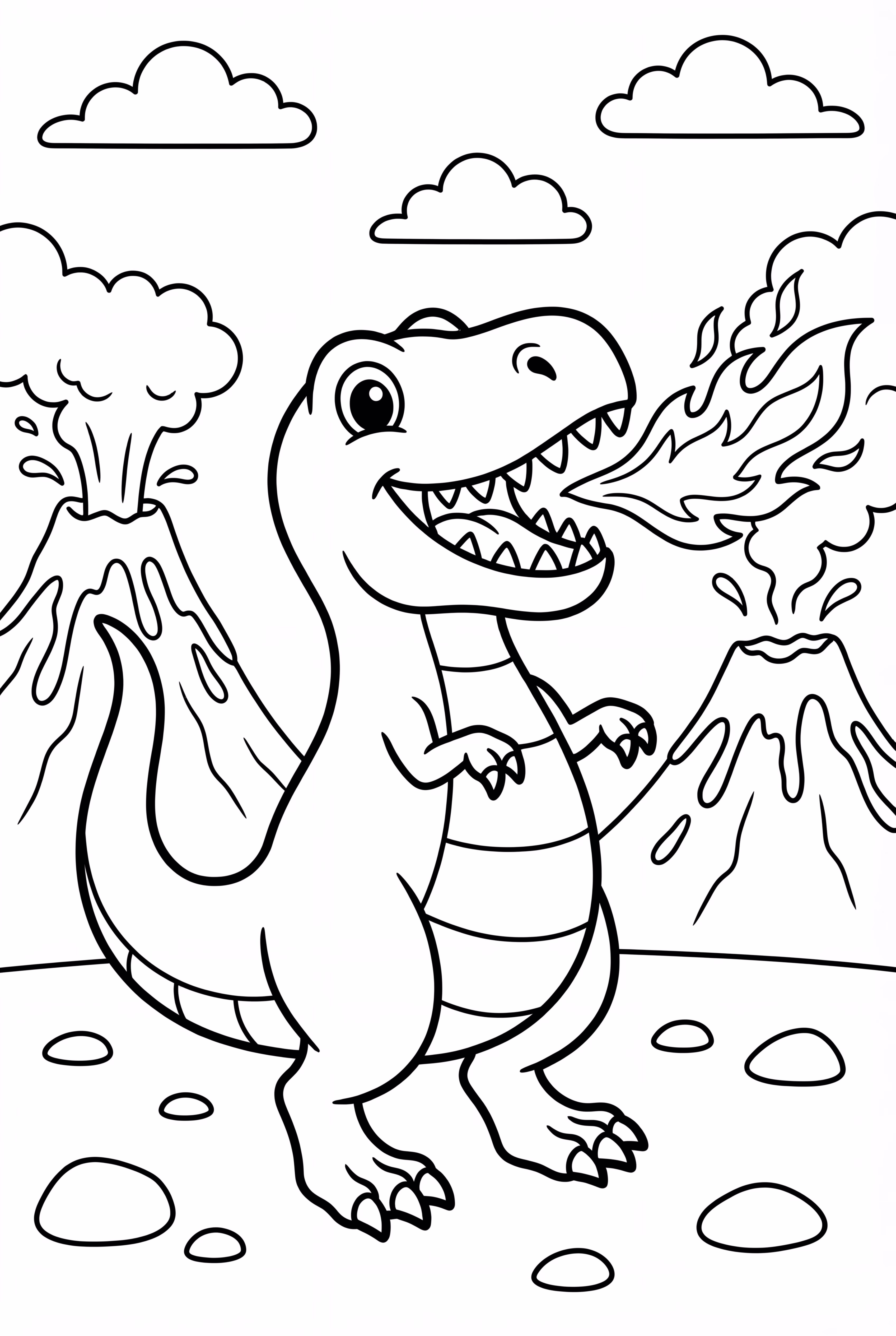 Dinosaurier mit Feueratem