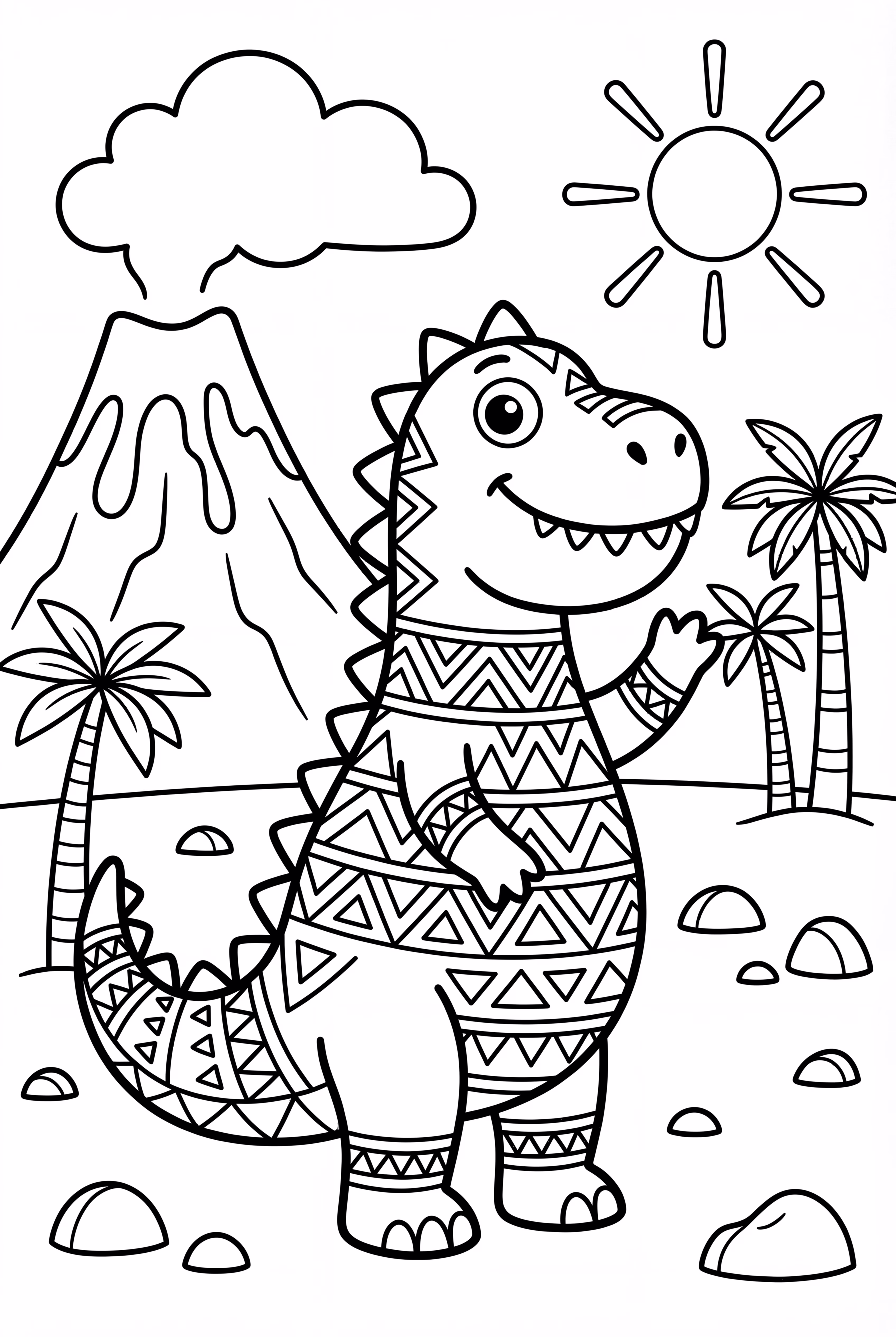 부족 문양이 있는 공룡