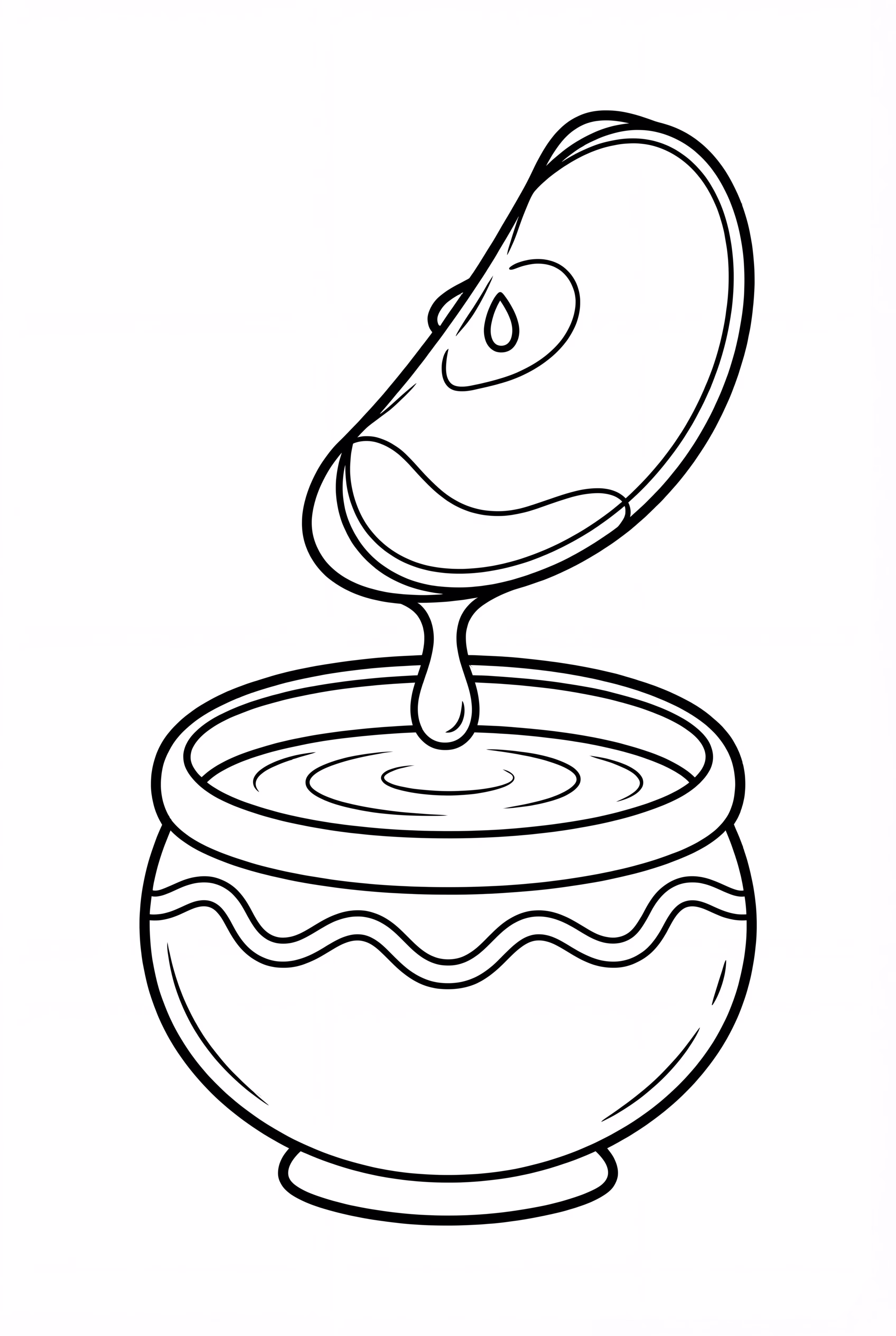 Dipping Apple In Honey For Rosh Hashanah