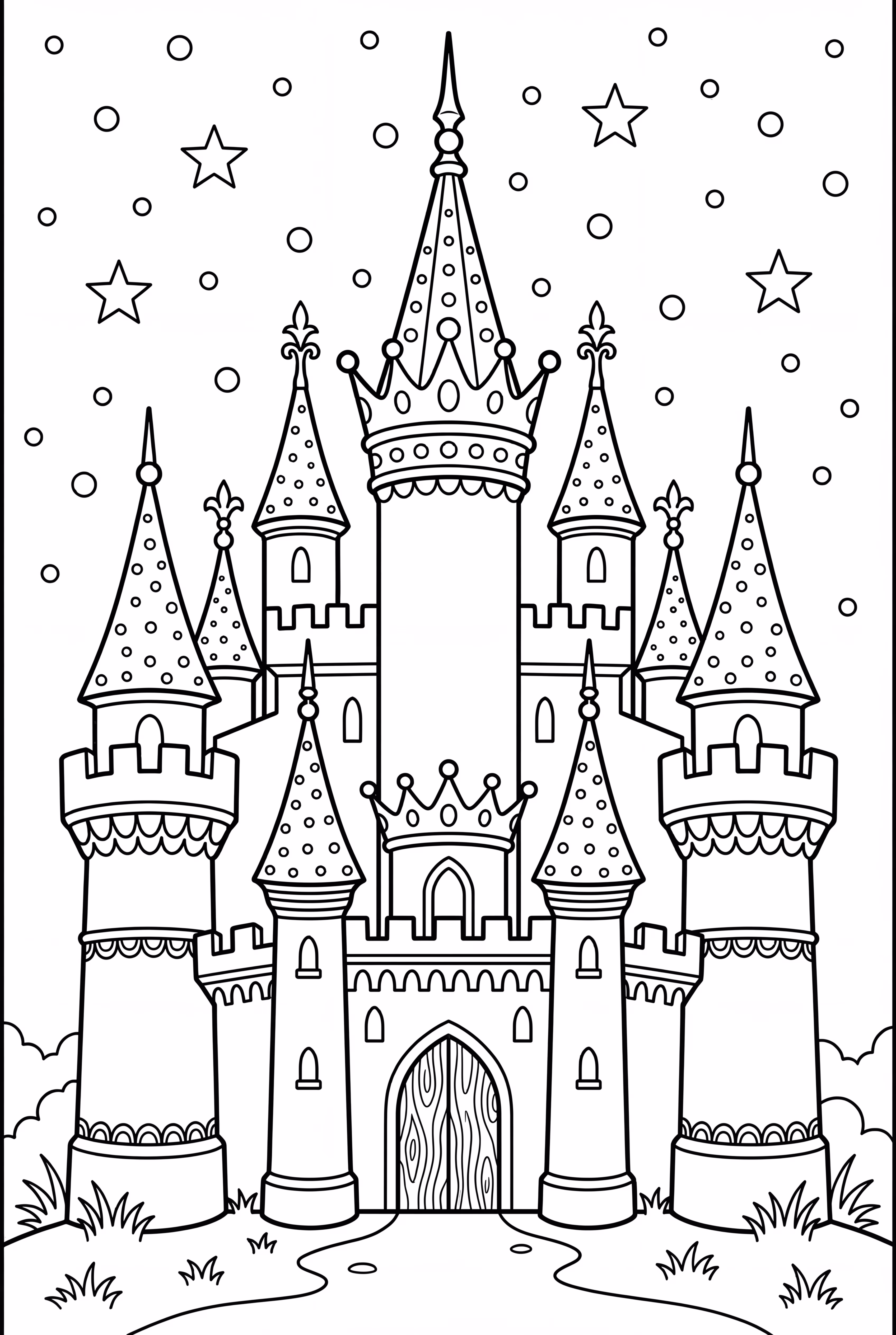 迪士尼城堡夜空