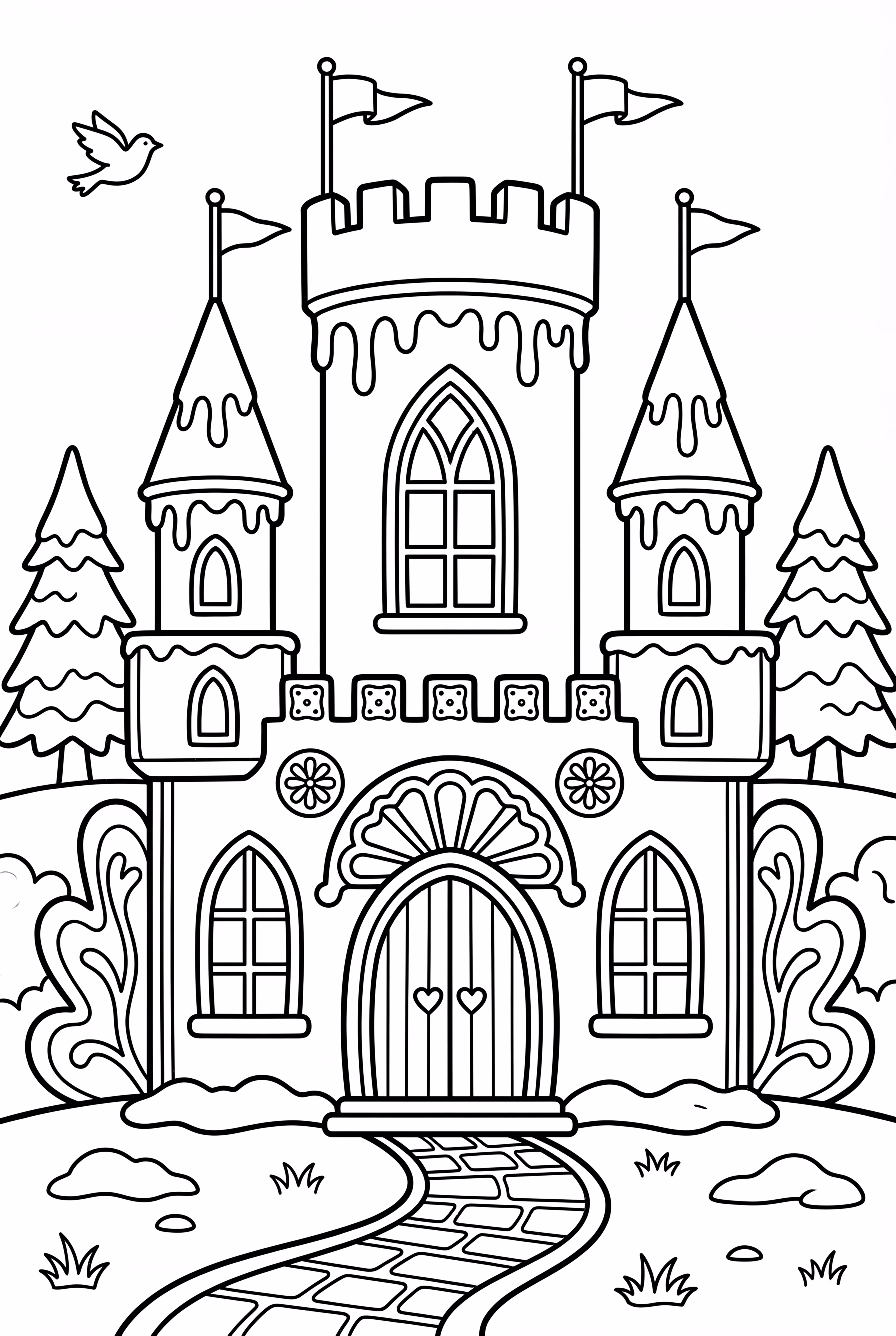 Disney Gingerbread Castle with Details