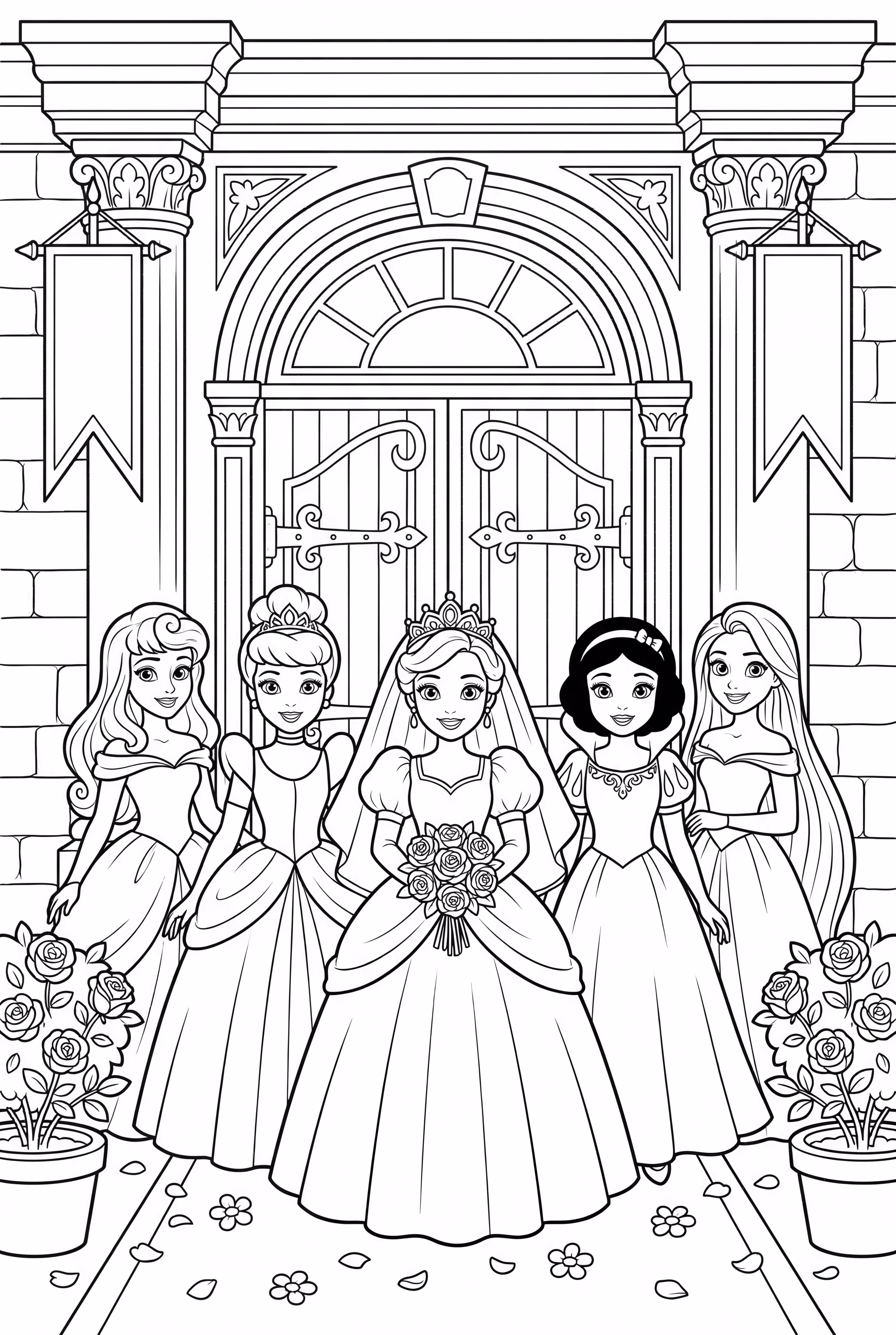 Disney Princesses At A Royal Wedding