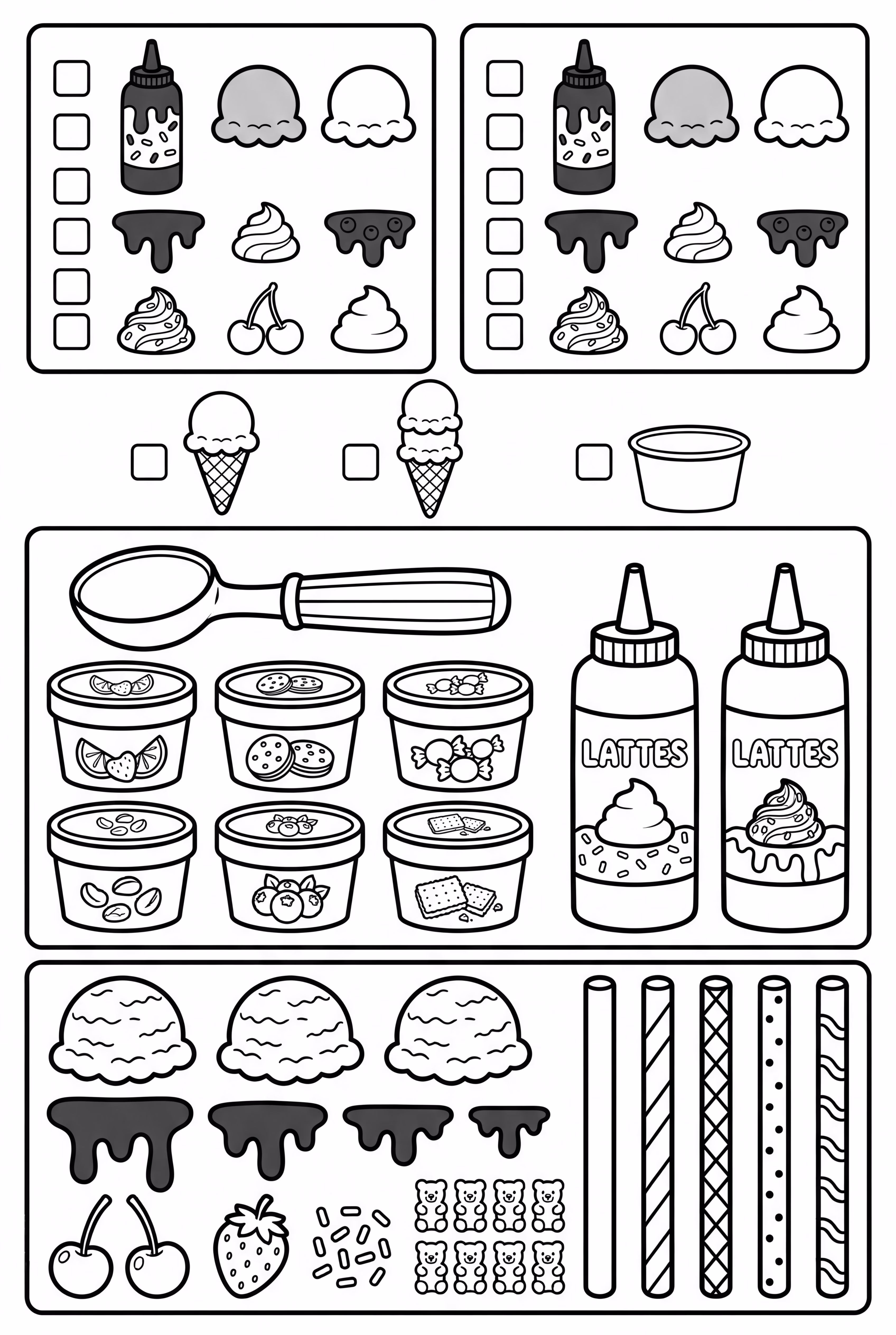 手作りアイスクリームとトッピングセット