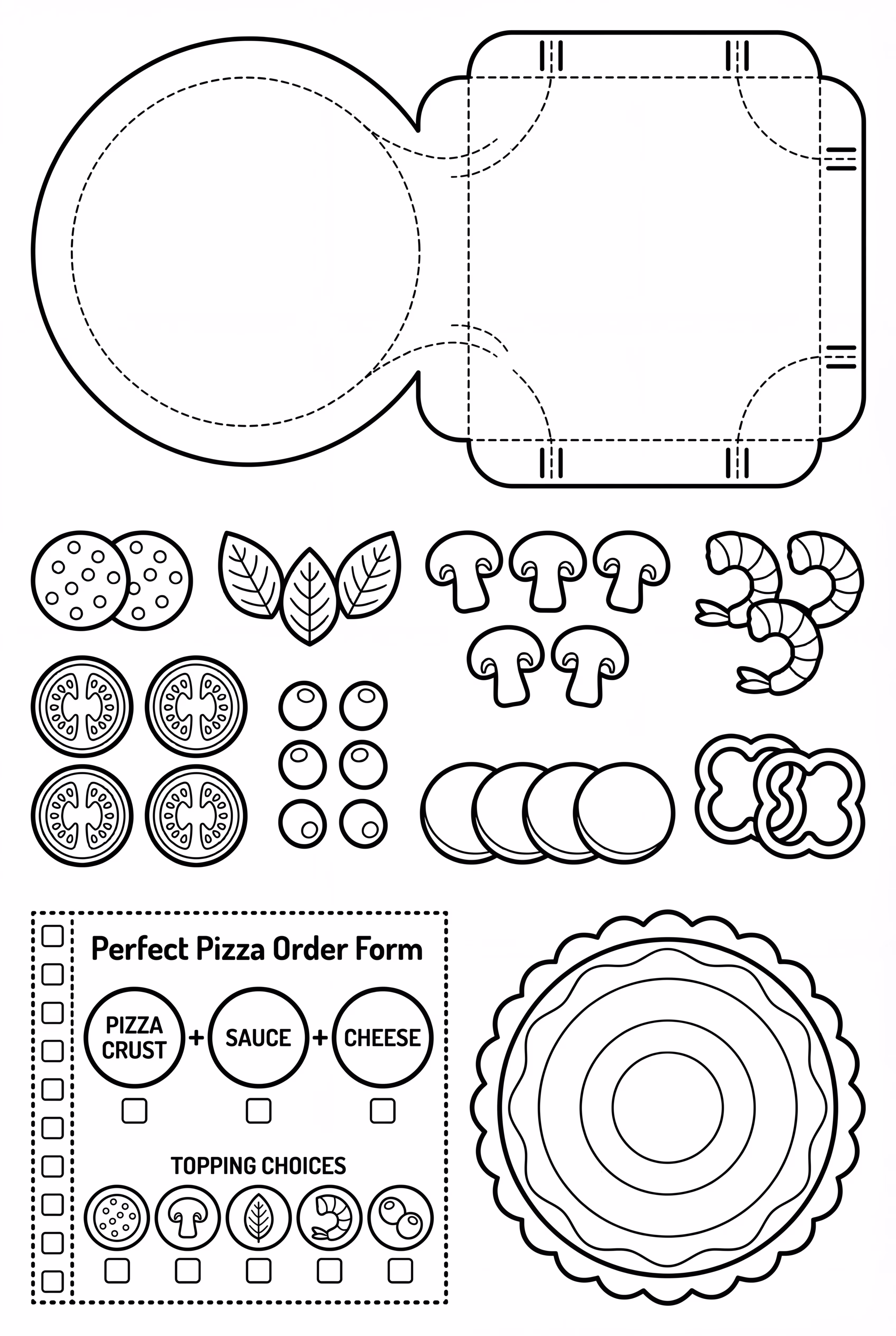 Diy Paper Pizza Set