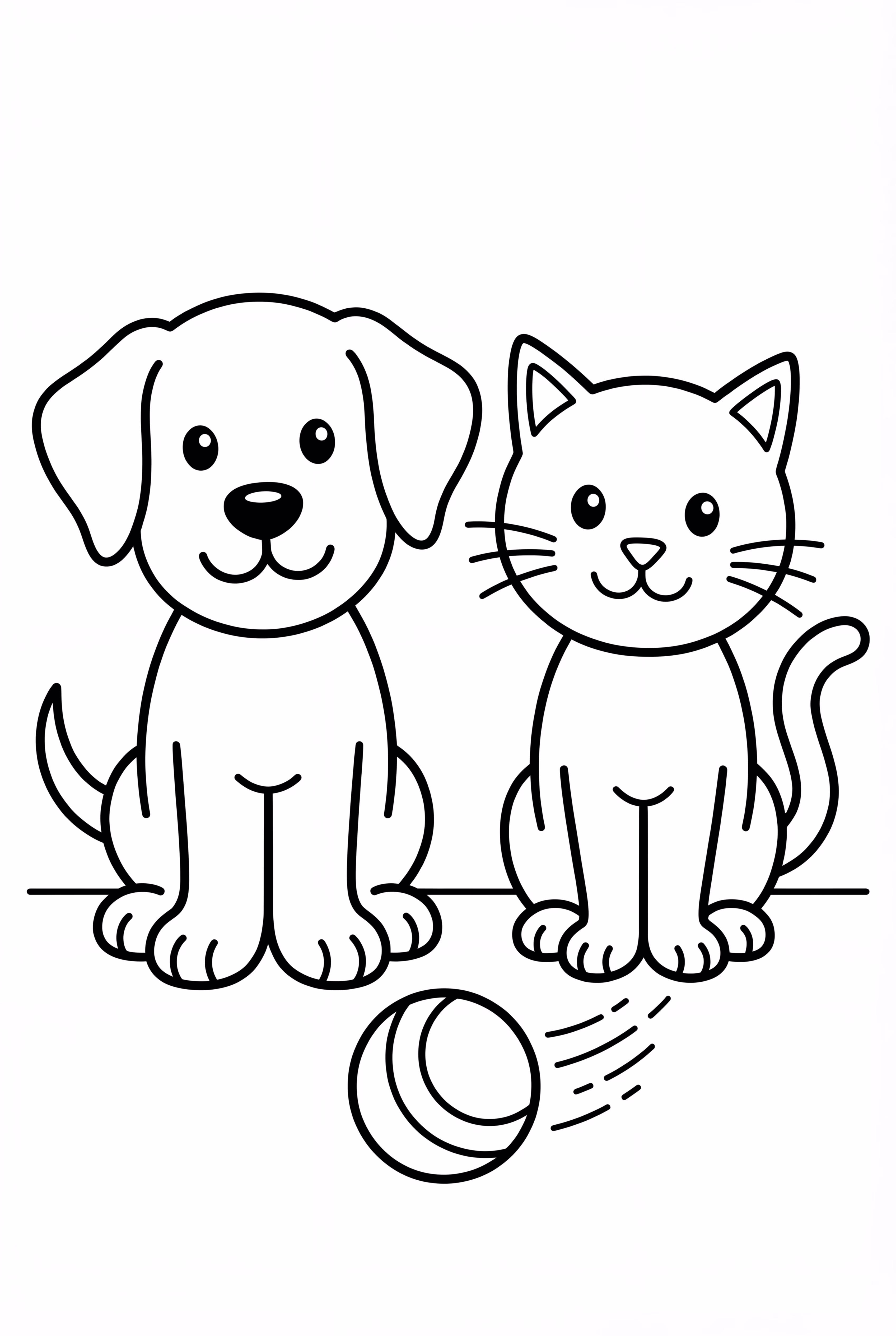 Dog And Cat Playing Together