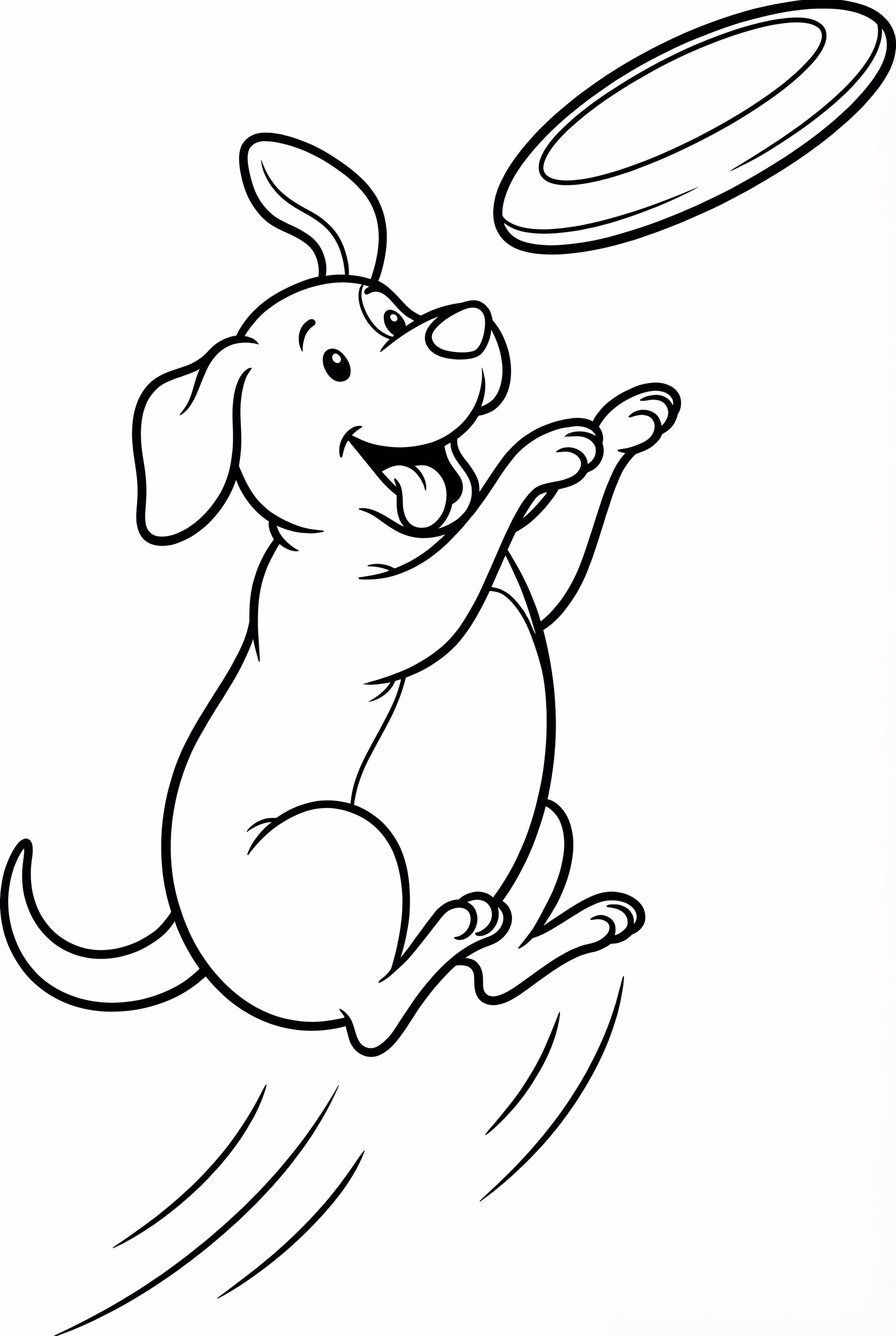 Dog Catching Frisbee