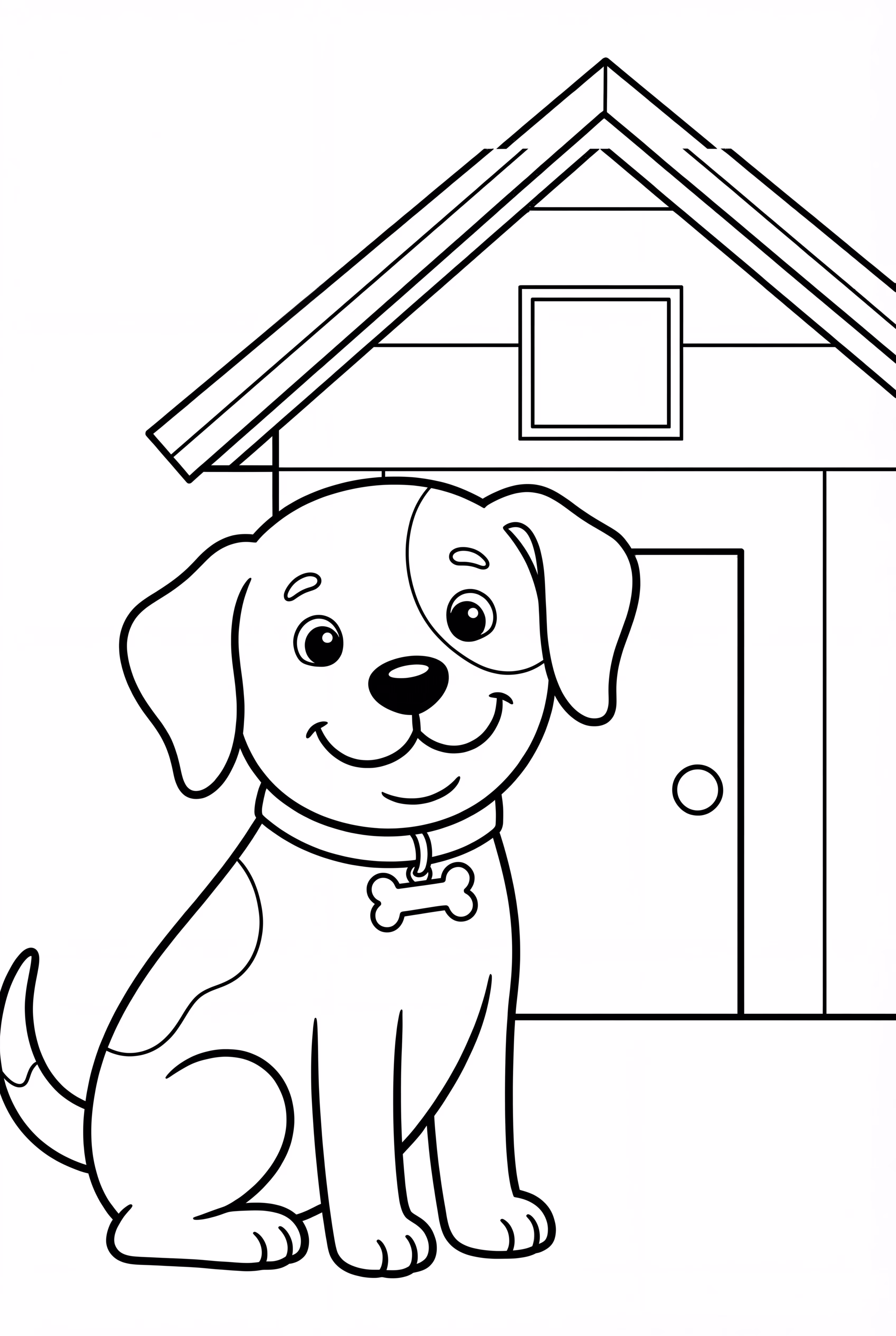 Hund bewacht das Haus