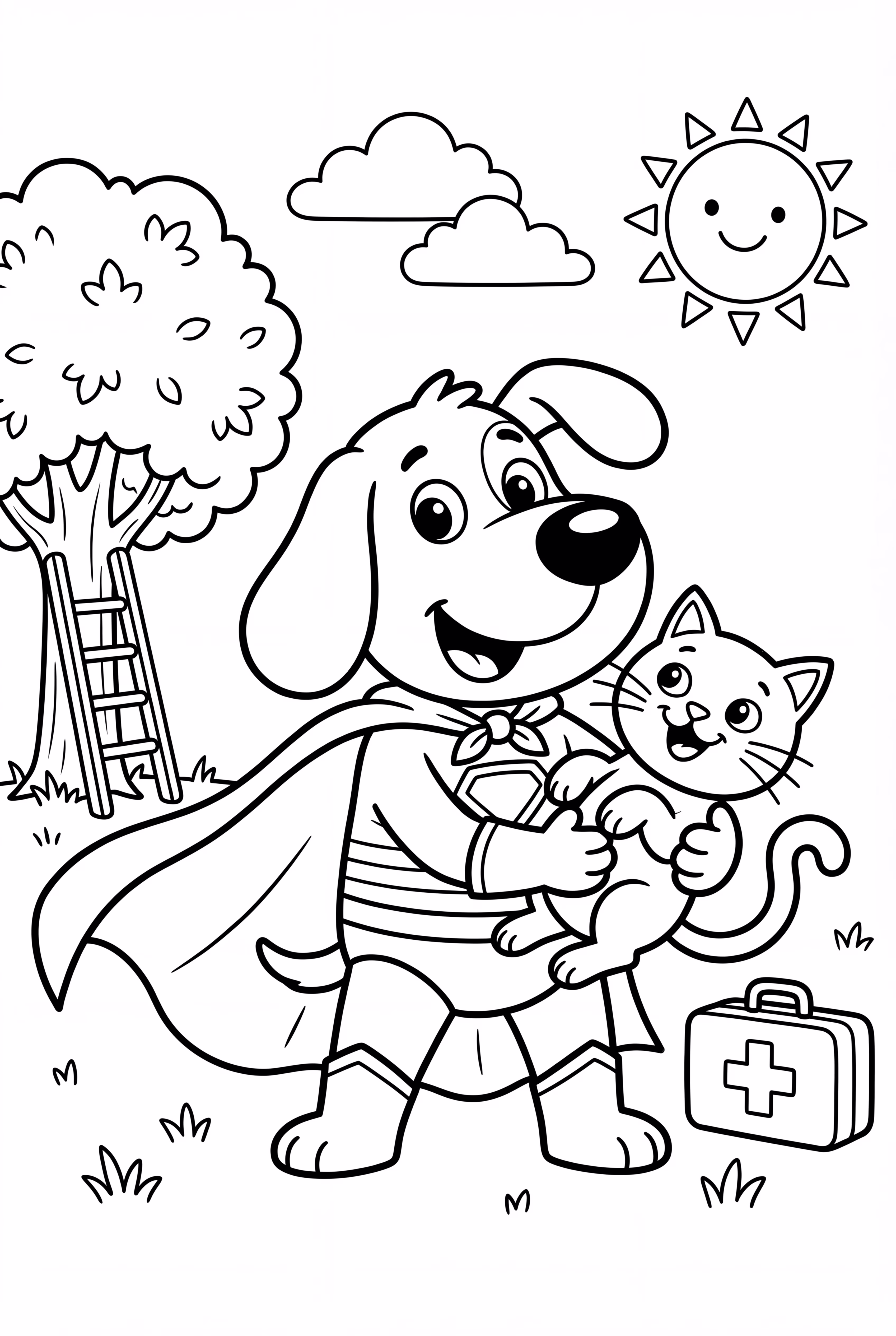 Cão Heroi Salvando Gato