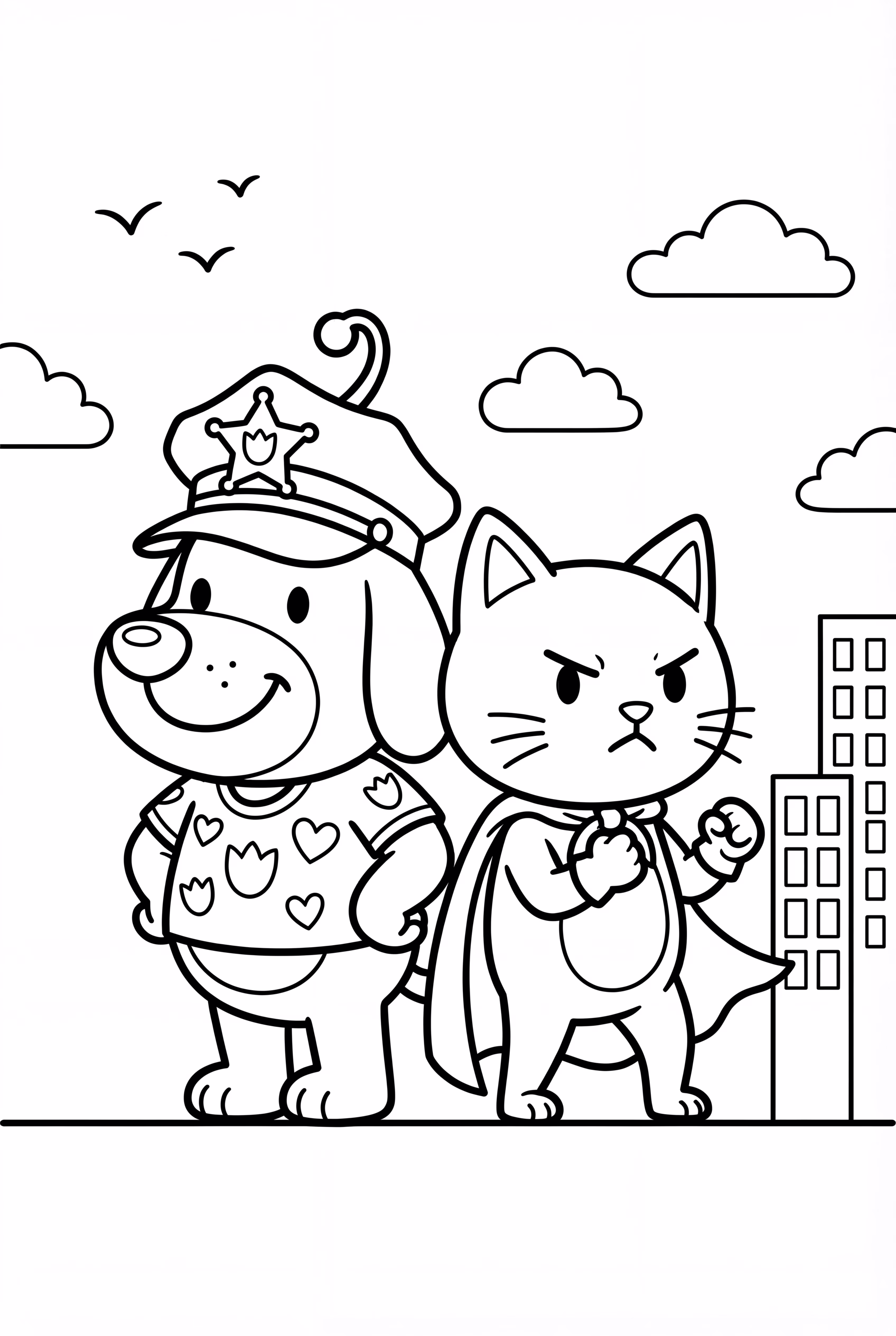 Dog Man And Cat Kid Back To Back