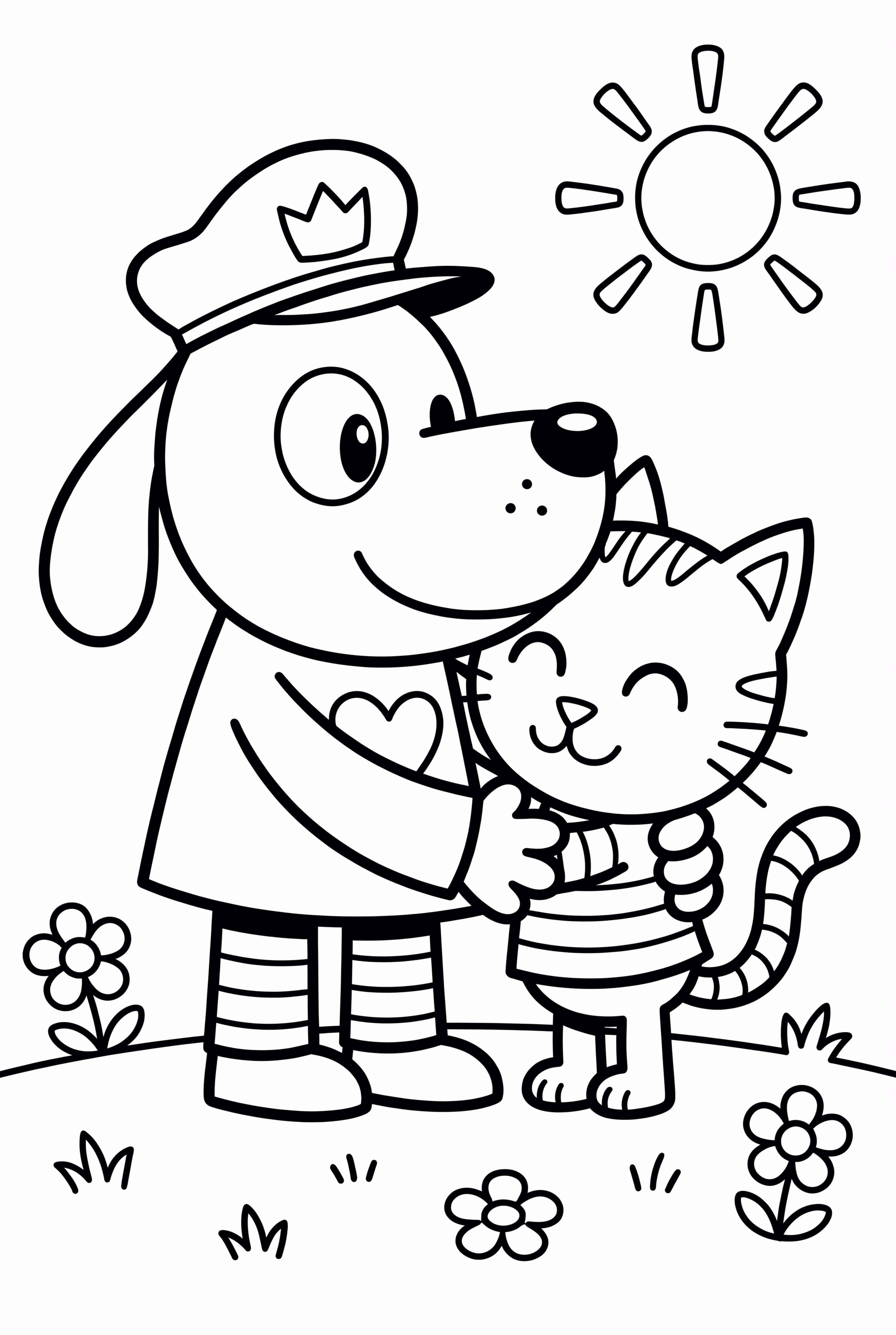 Dog Man And Li'l Petey Hugging