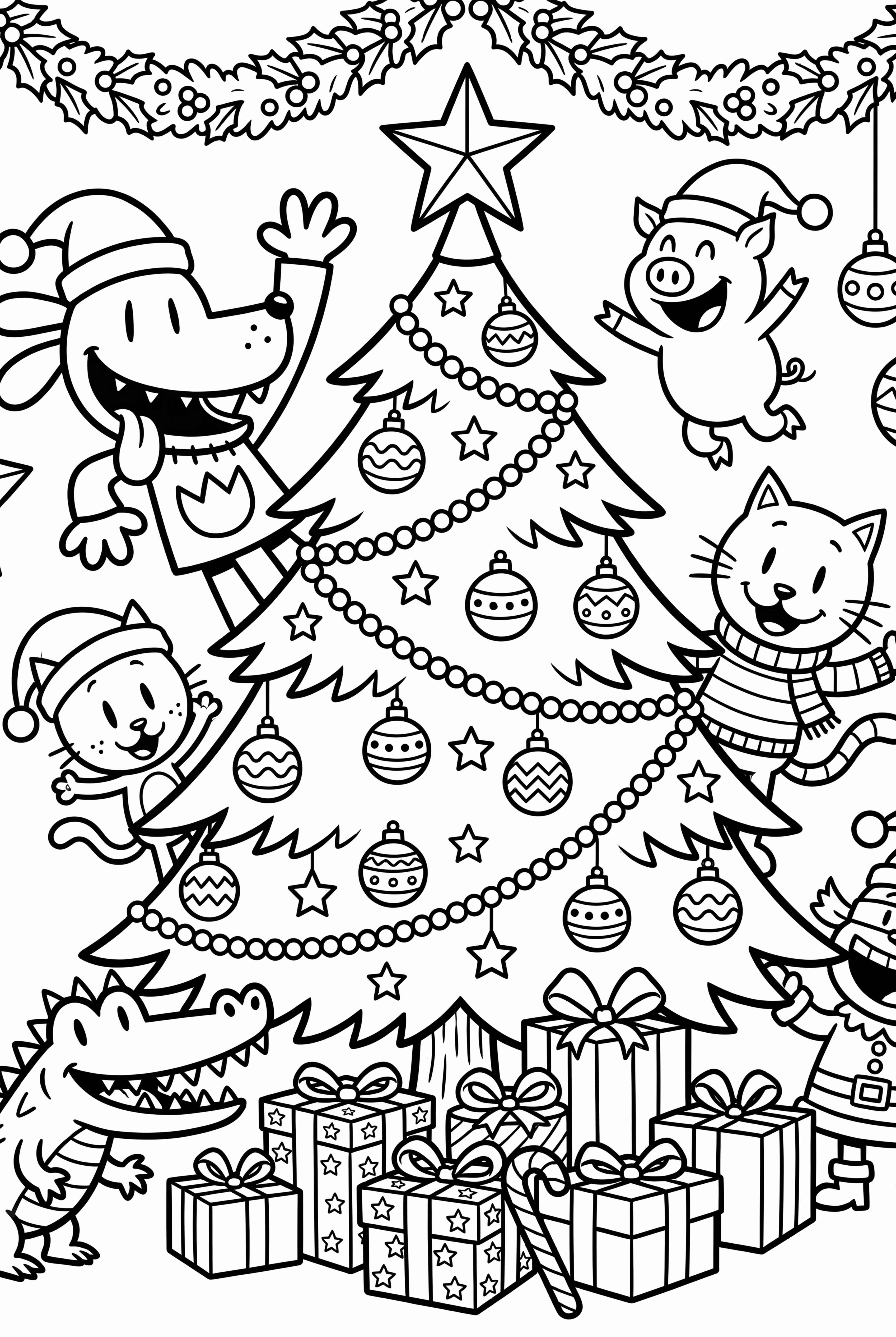 Dog Man Christmas Party With Friends