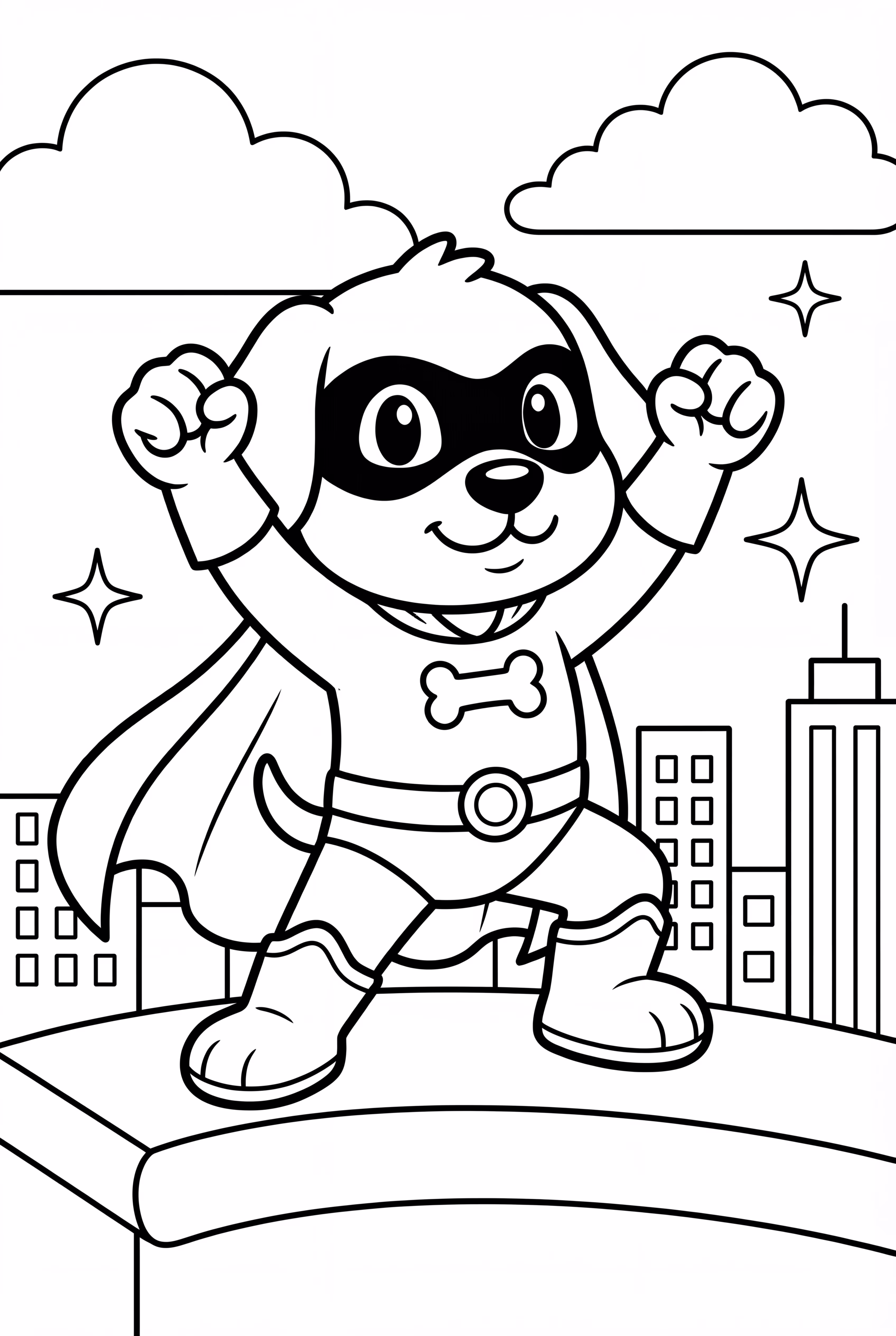 Dog Man Superhero Pose