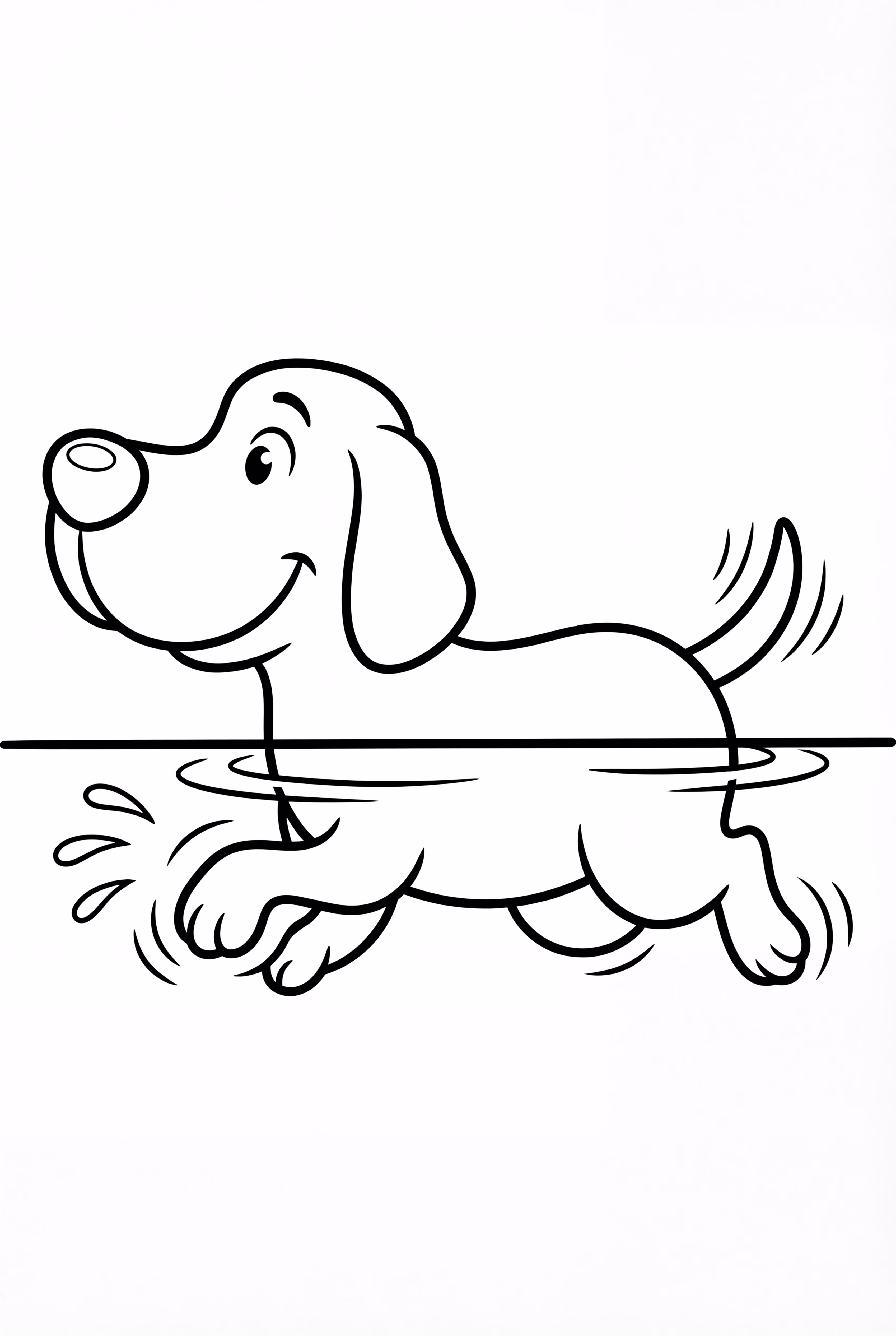 Dog Swimming In Lake