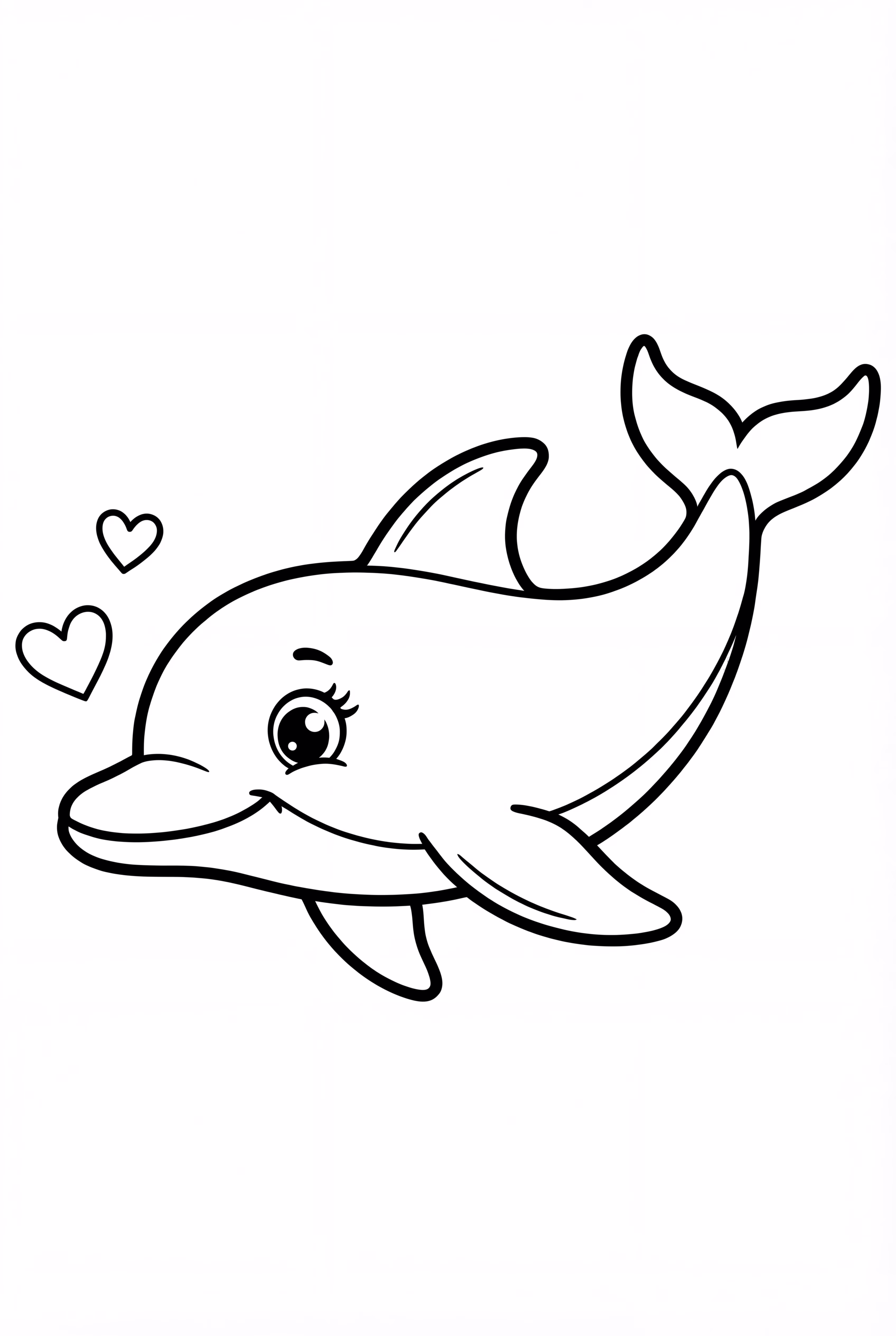 Dolphin Swimming in Crystal Clear Water