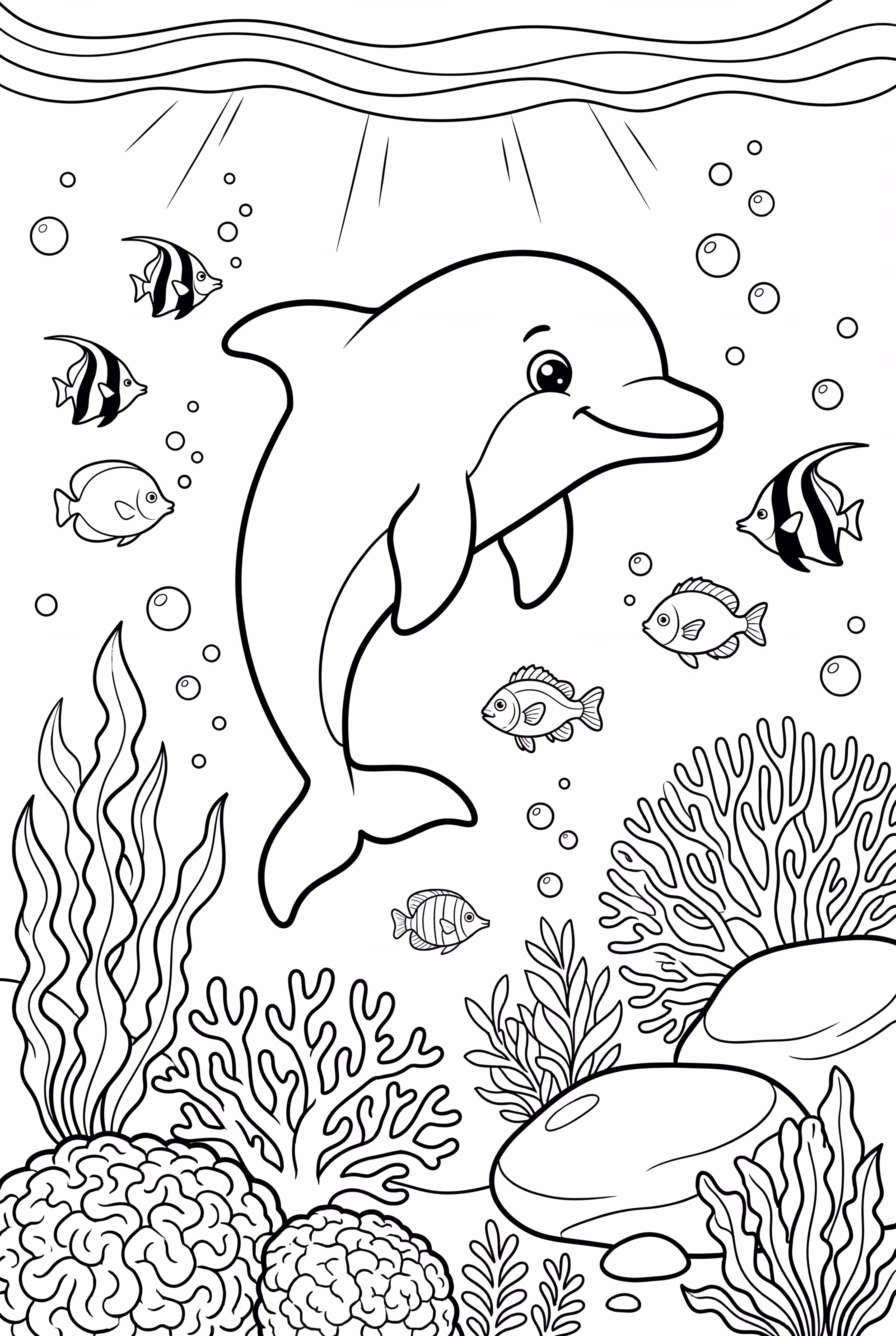 Dolphin underwater scene