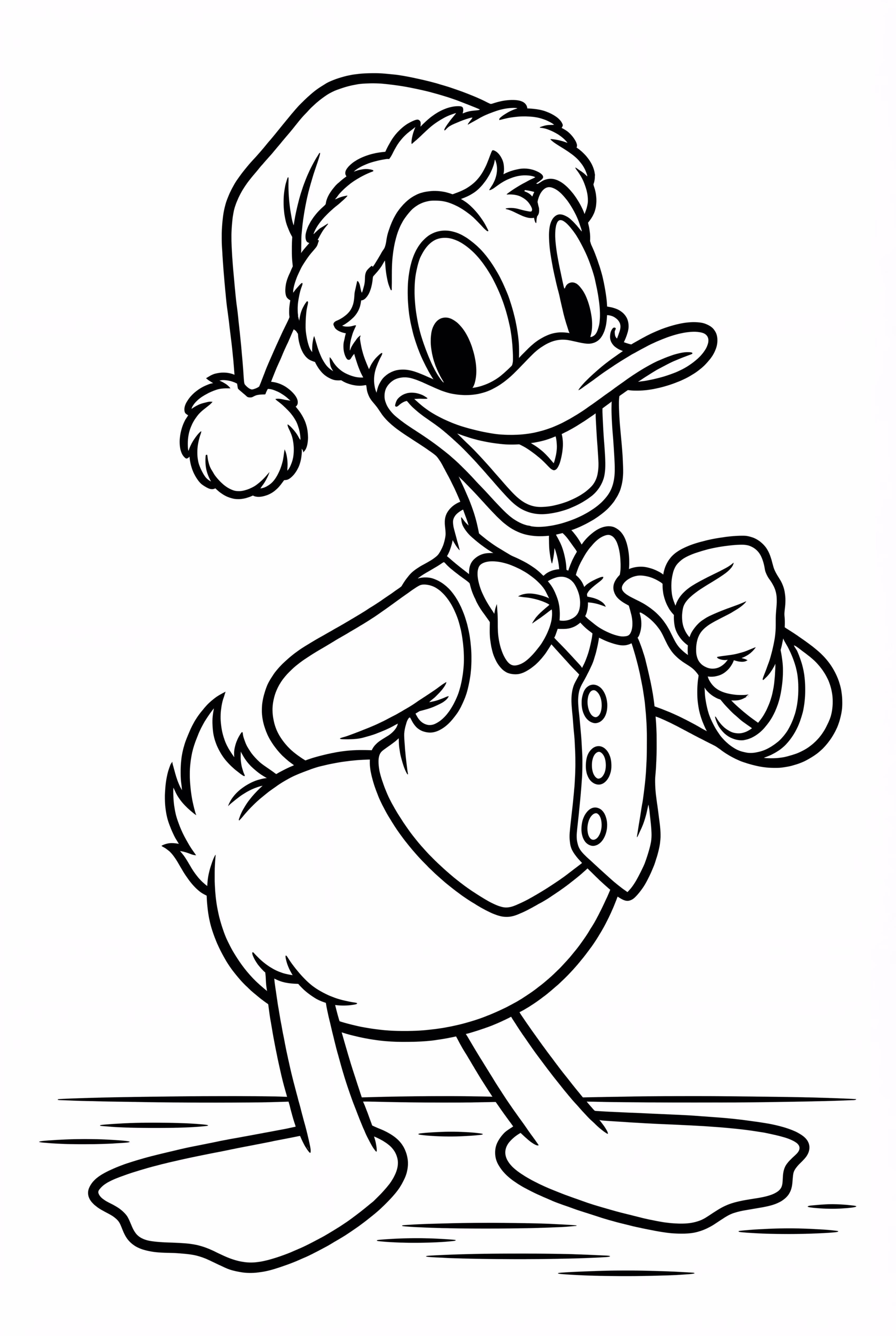 Donald Duck in Christmas outfit