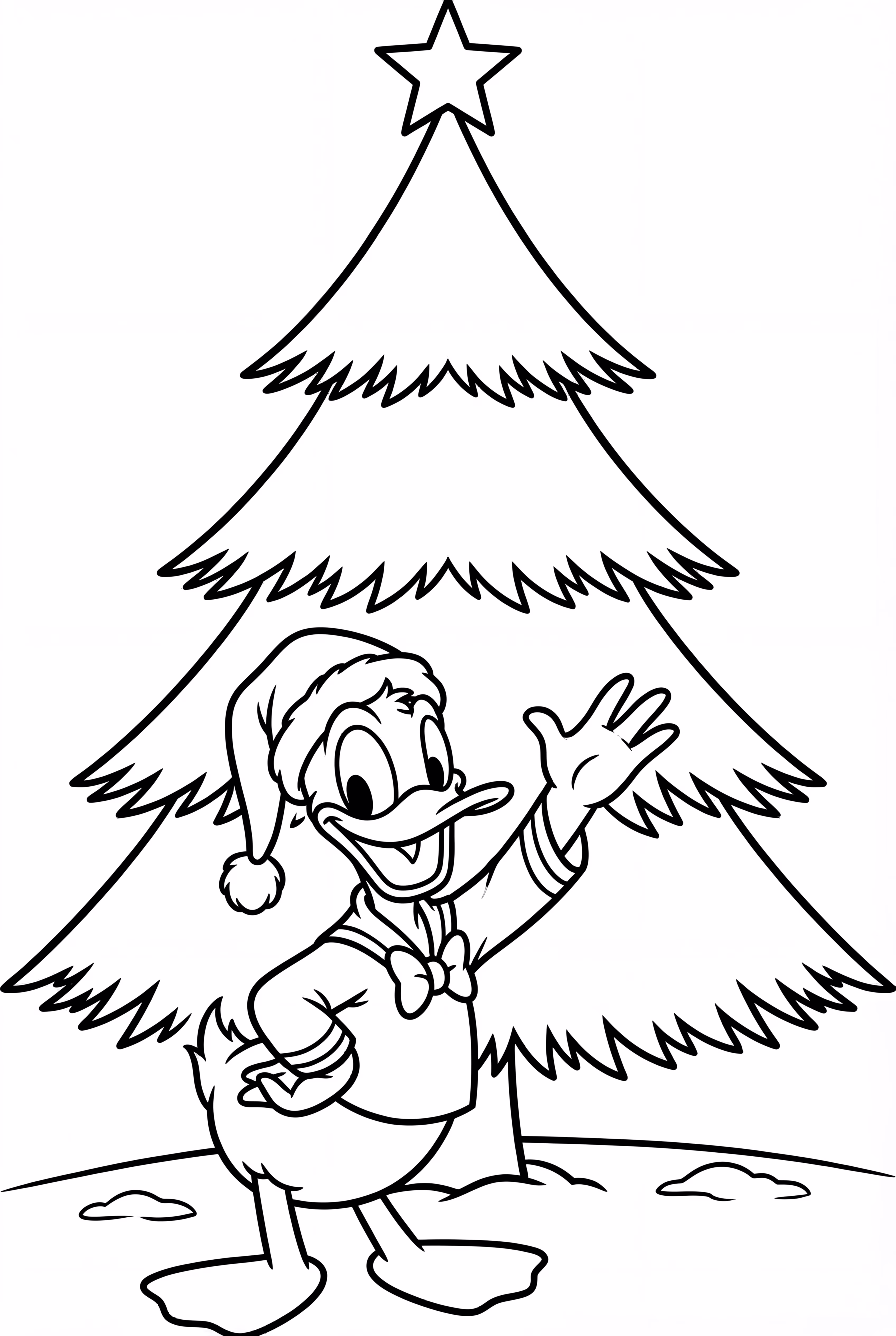 Donald Duck under the Christmas tree