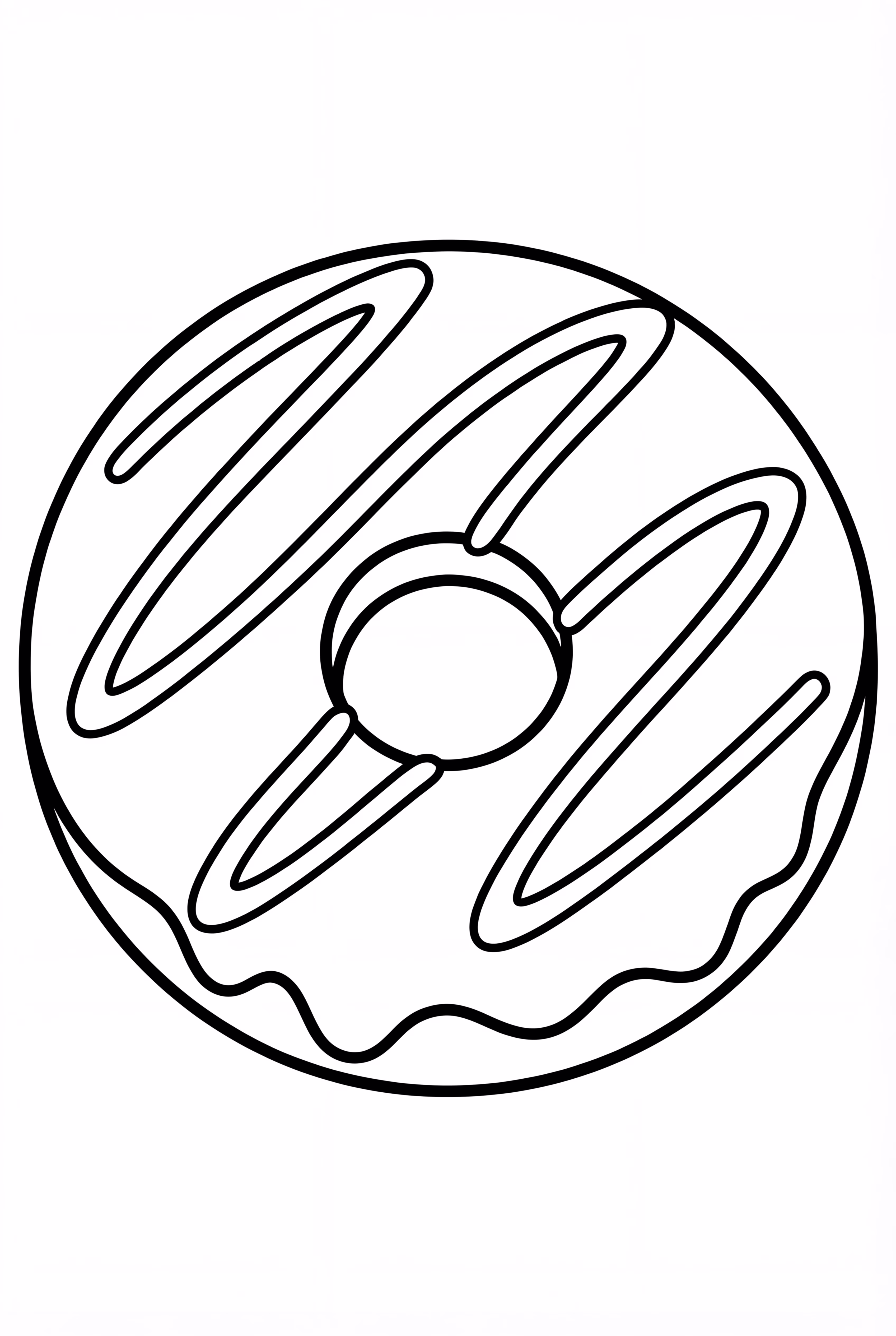 Donut Covered In Chocolate Drizzle