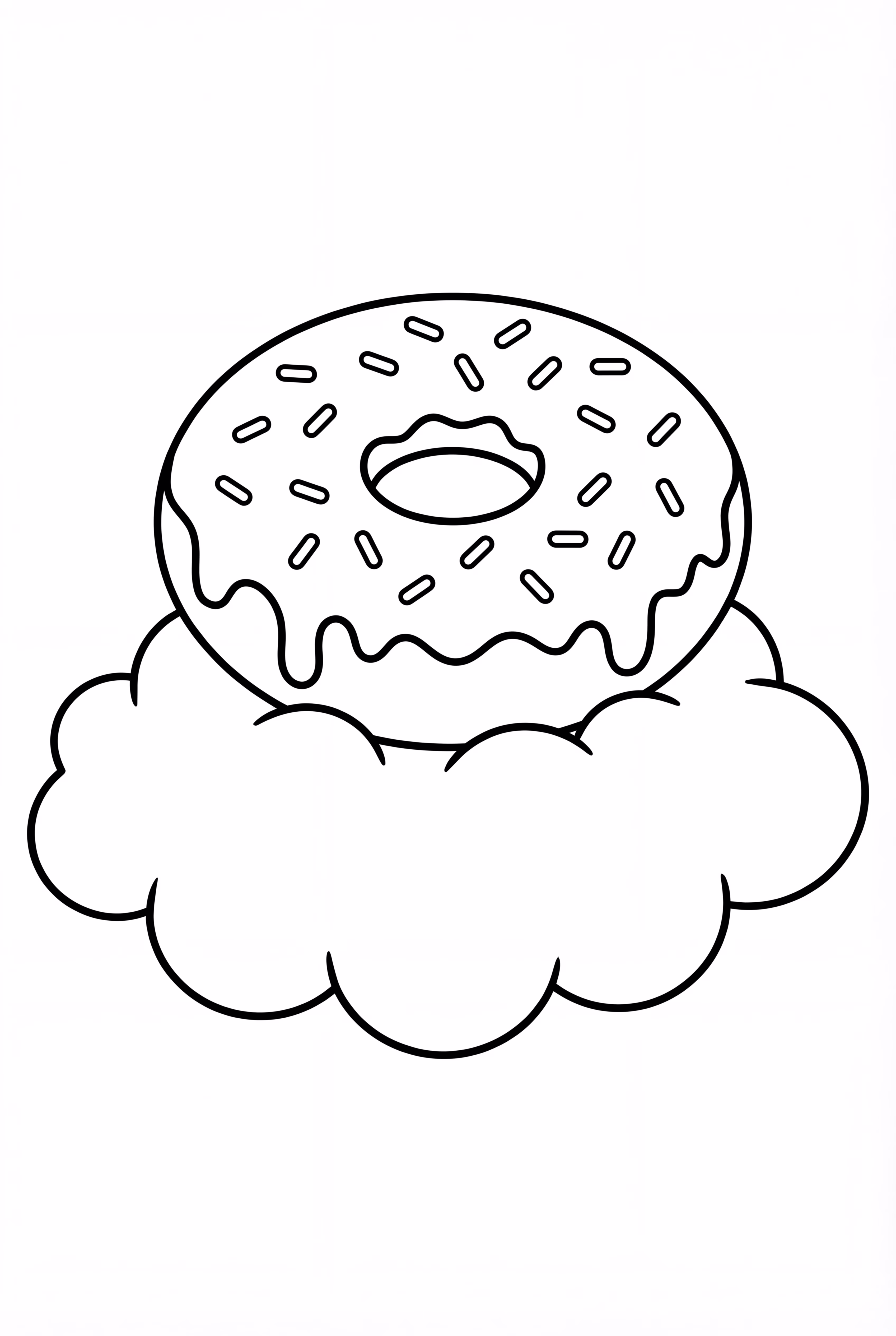 Donut Floating On A Cloud