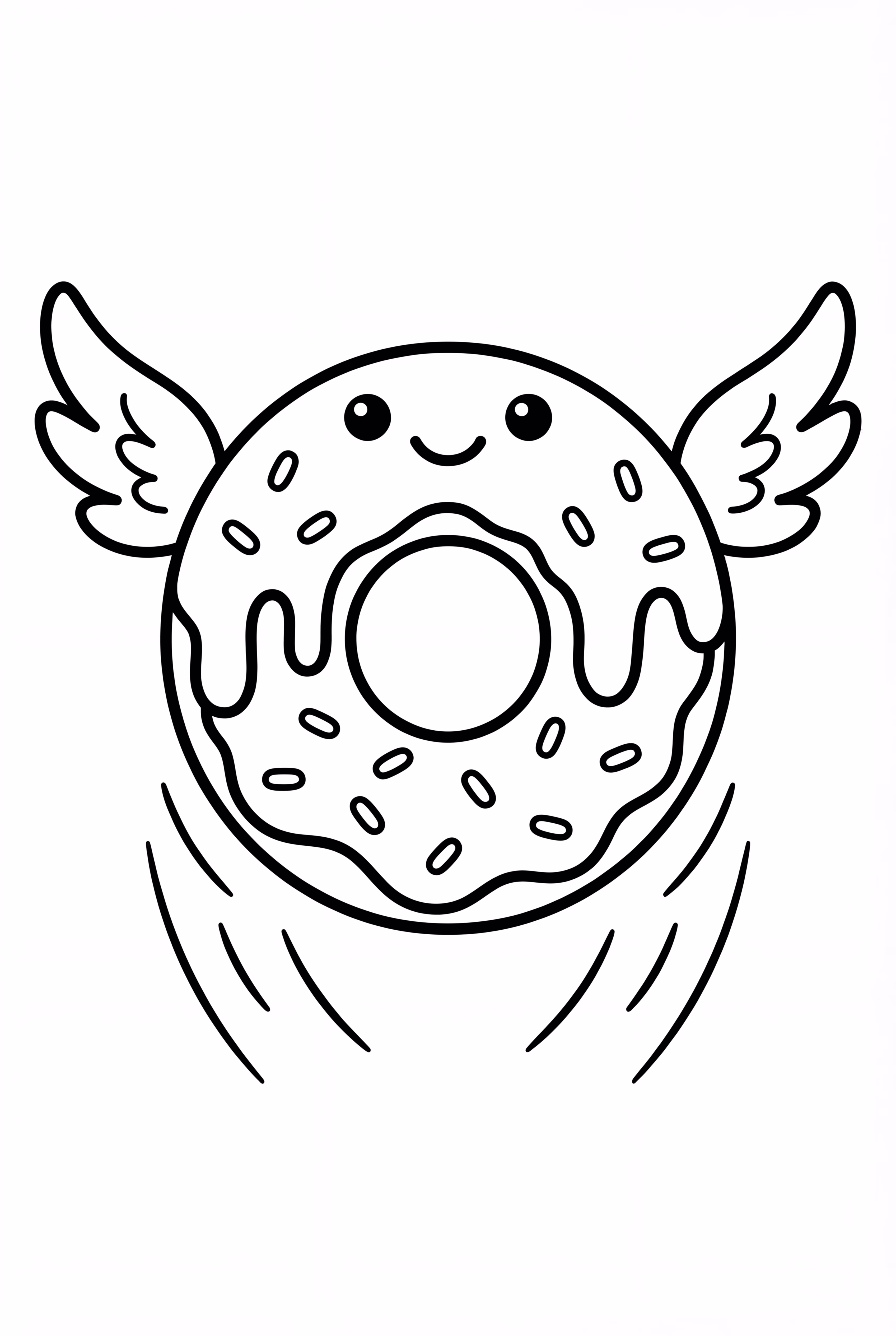 Donut volador con alas pequeñas