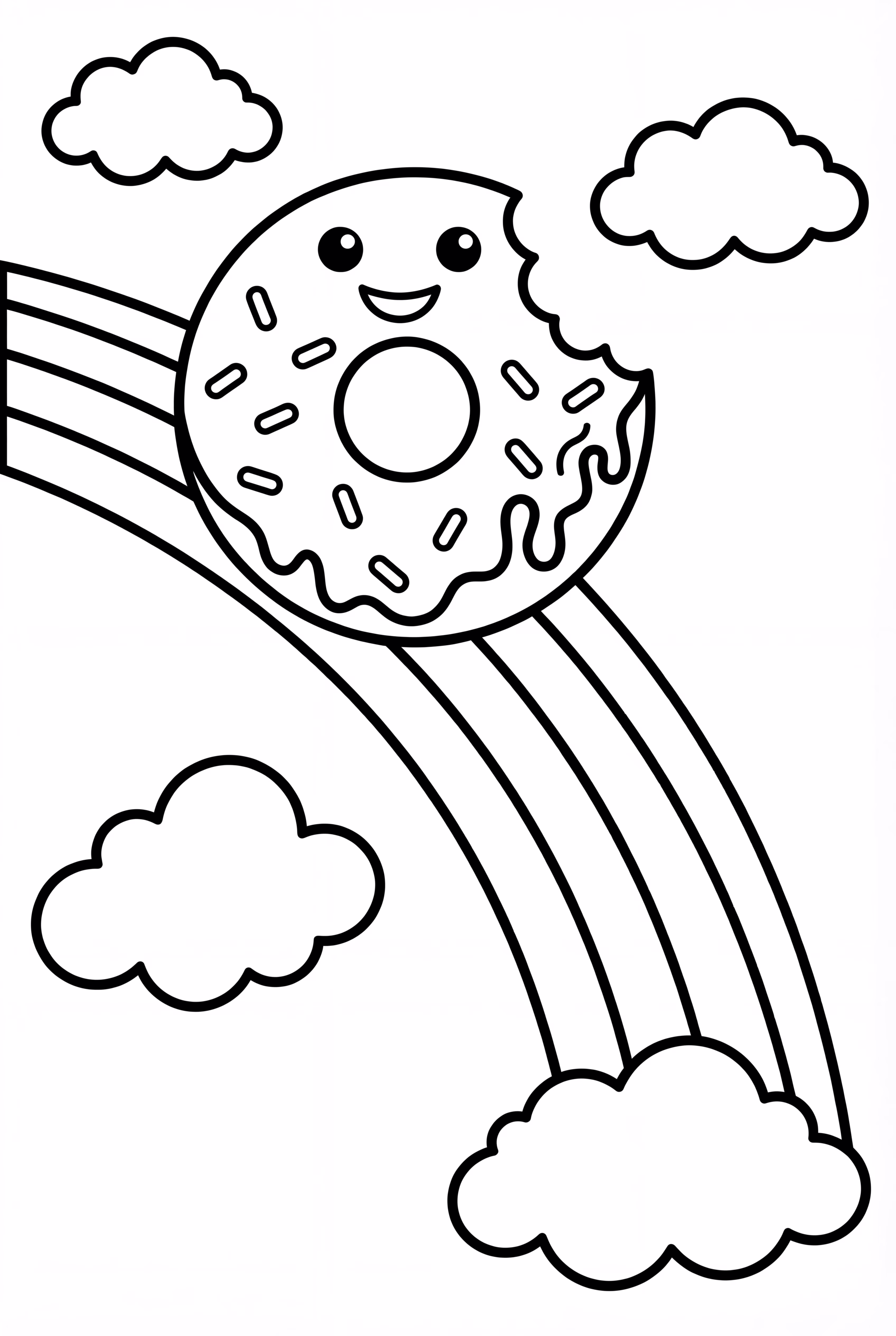 Donut Sliding On A Rainbow