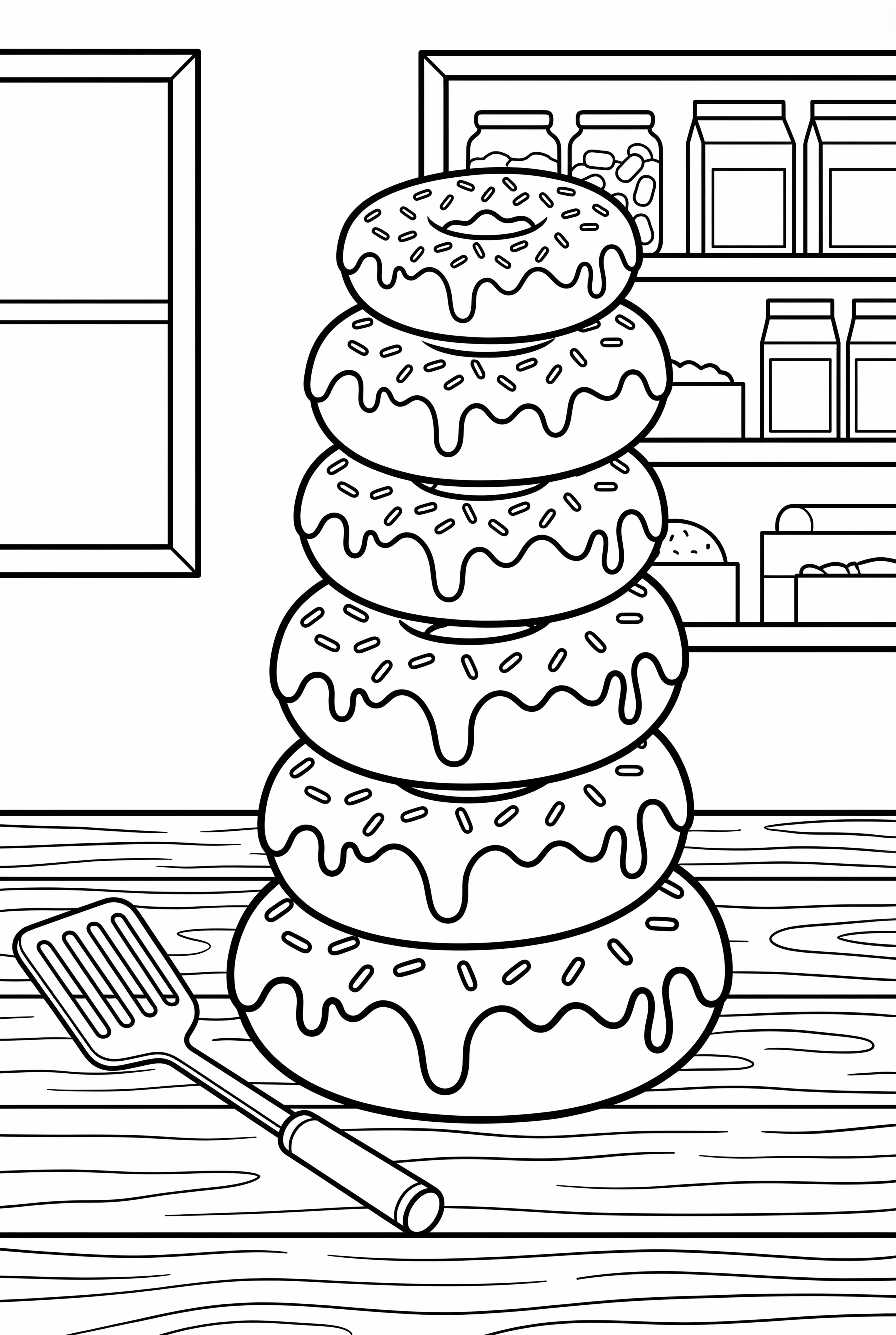 Donut Tower At A Bakery