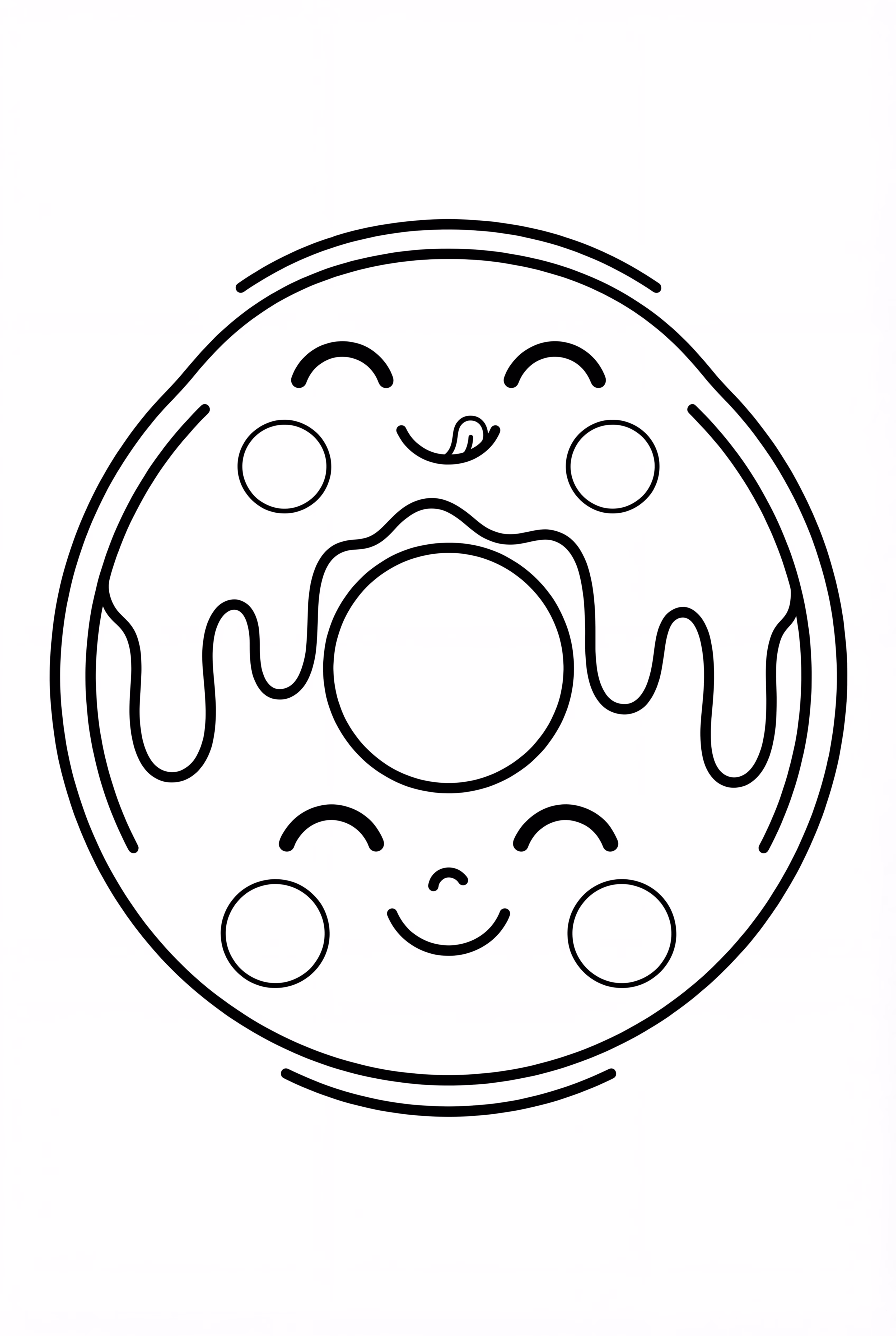 Donut With Smiling Face And Cheeks