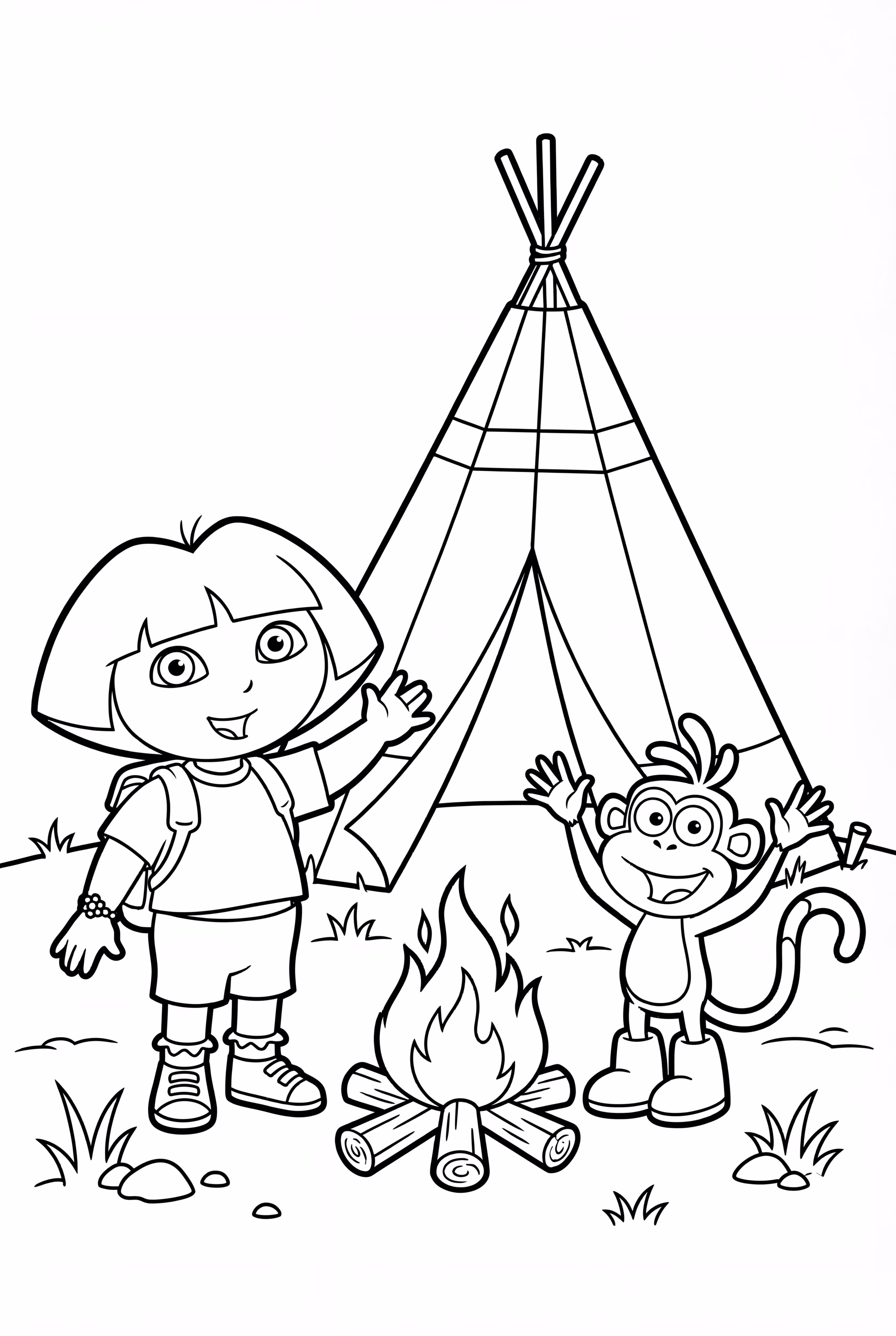 Dora y Amigos Noche de Camping